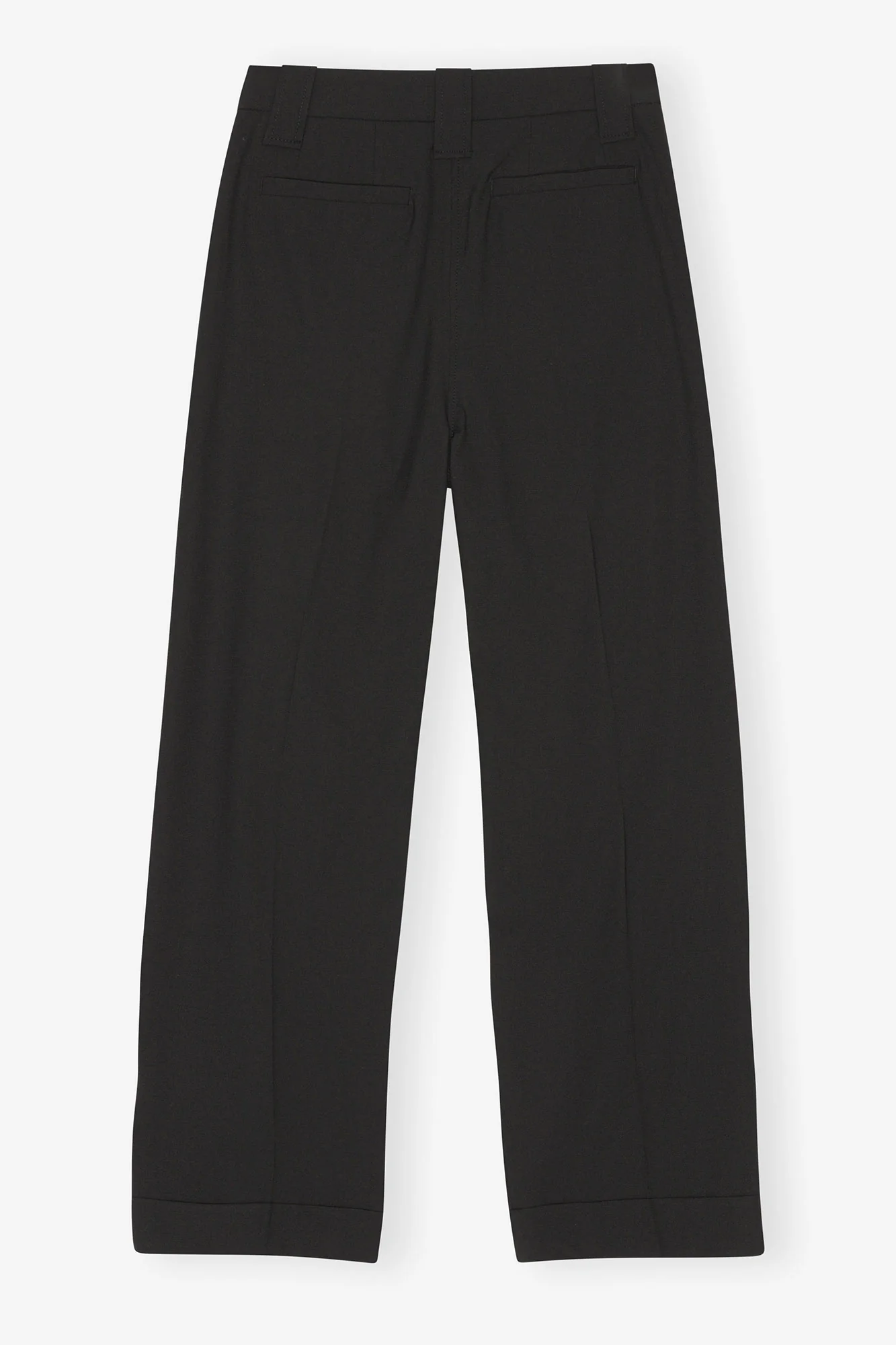 Drapey Melange Loose Mid Waist Pleat Pants | Black - Image 4