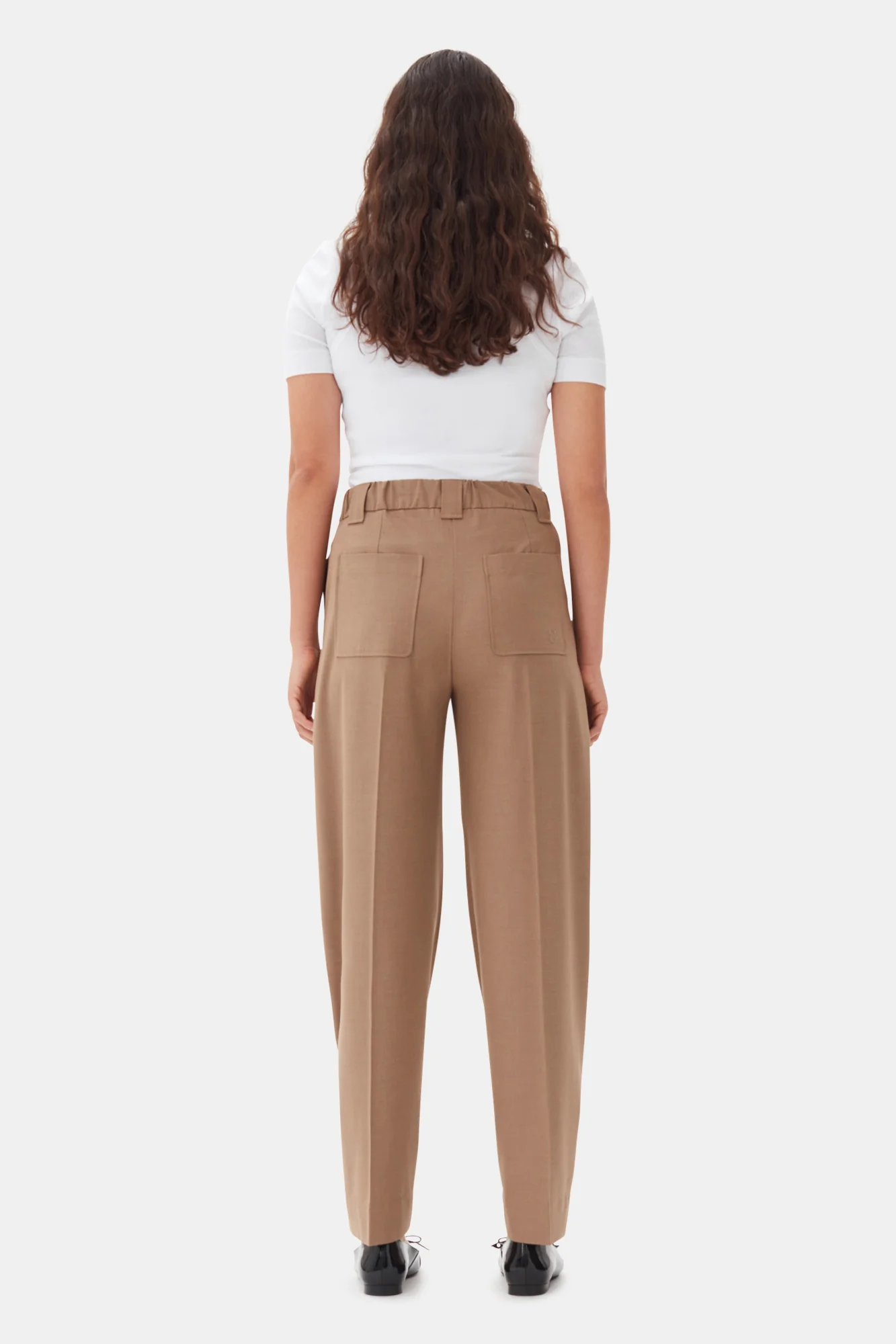 Drapey Melange Mid Waist Pants | Tiger's Eye - Image 5