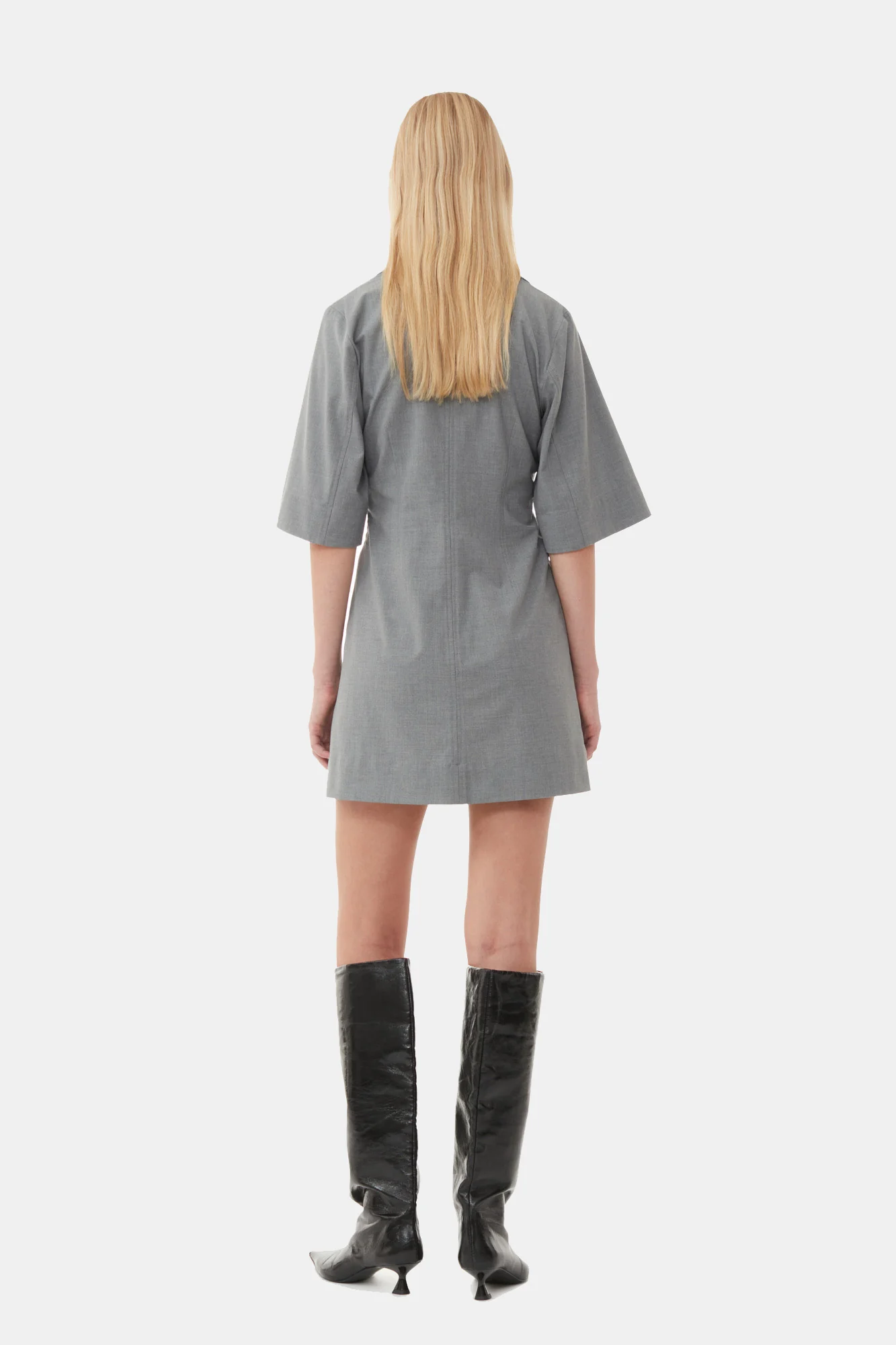 Drapey Melange Mini Dress | Paloma Melange - Image 10