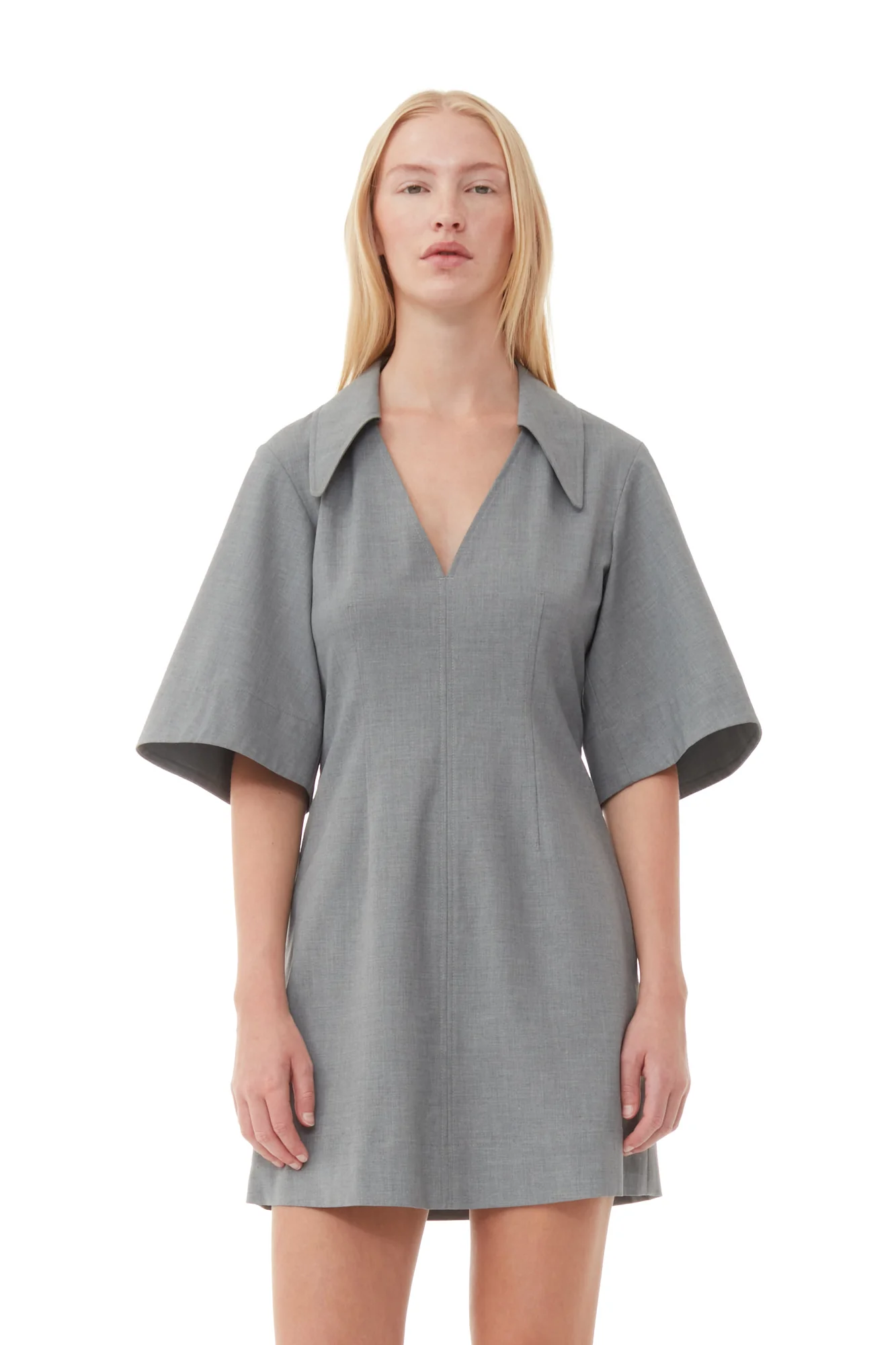 Drapey Melange Mini Dress | Paloma Melange - Image 5