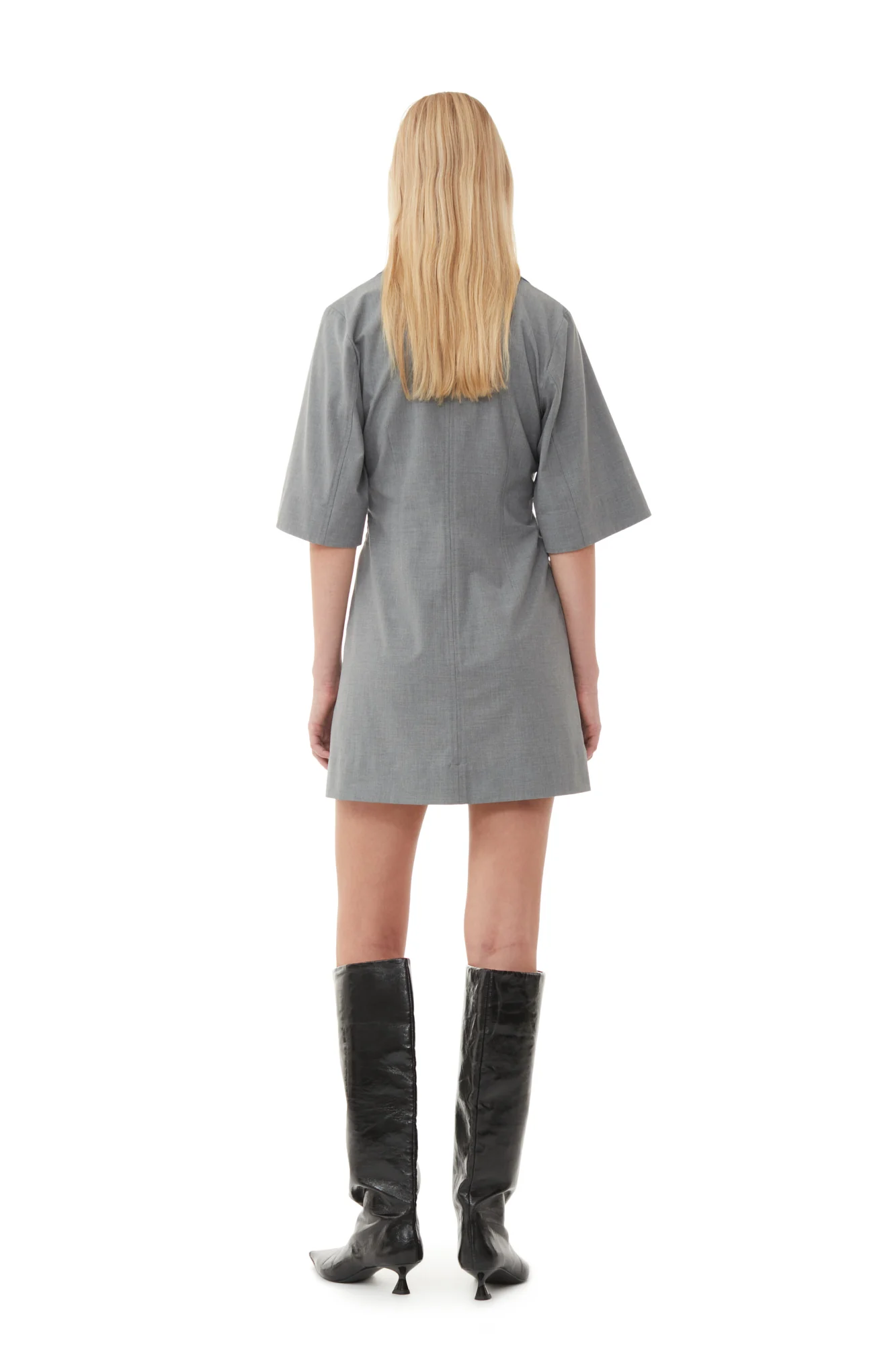 Drapey Melange Mini Dress | Paloma Melange - Image 9