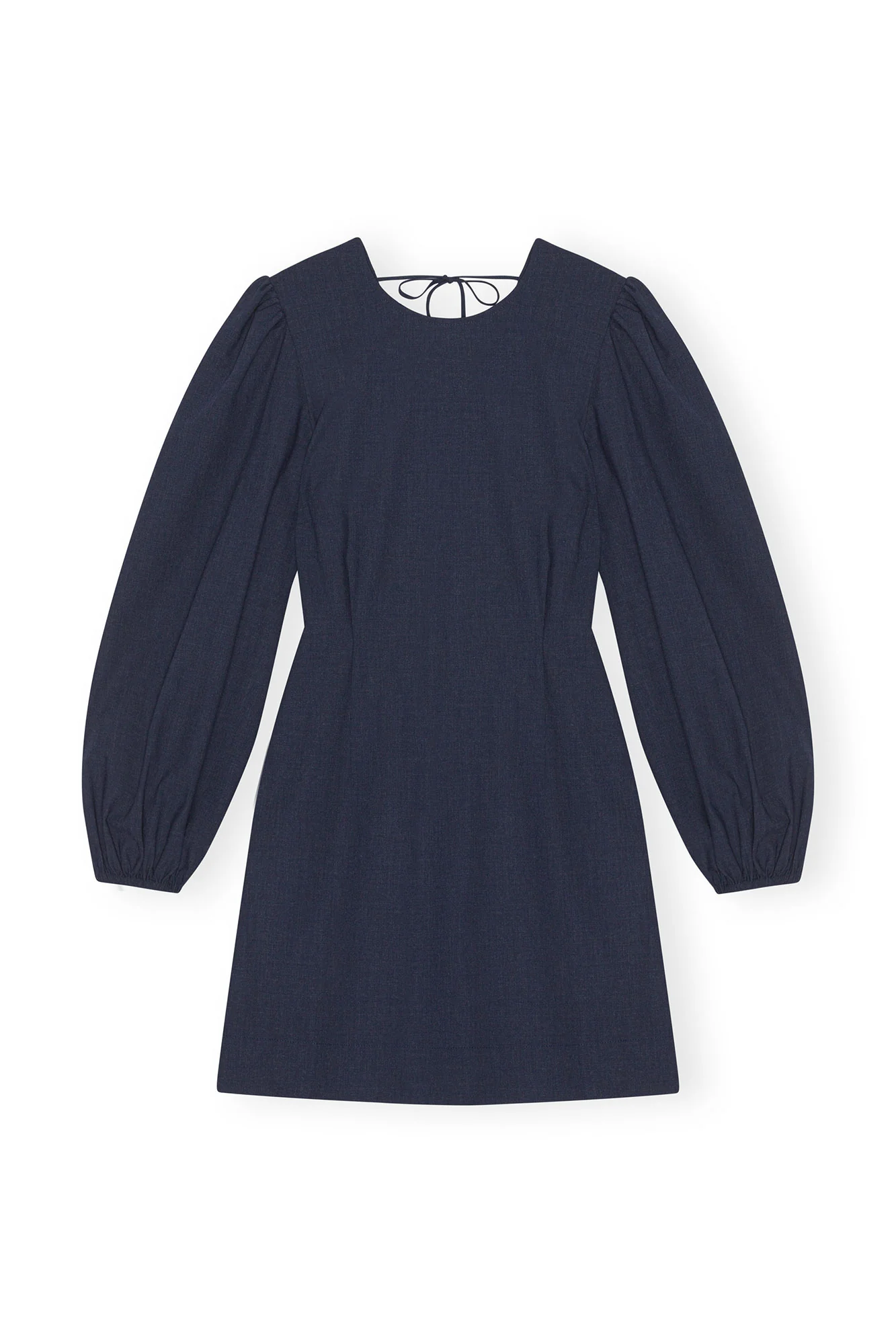 Drapey Melange Open Back Mini Dress | Sky Captain