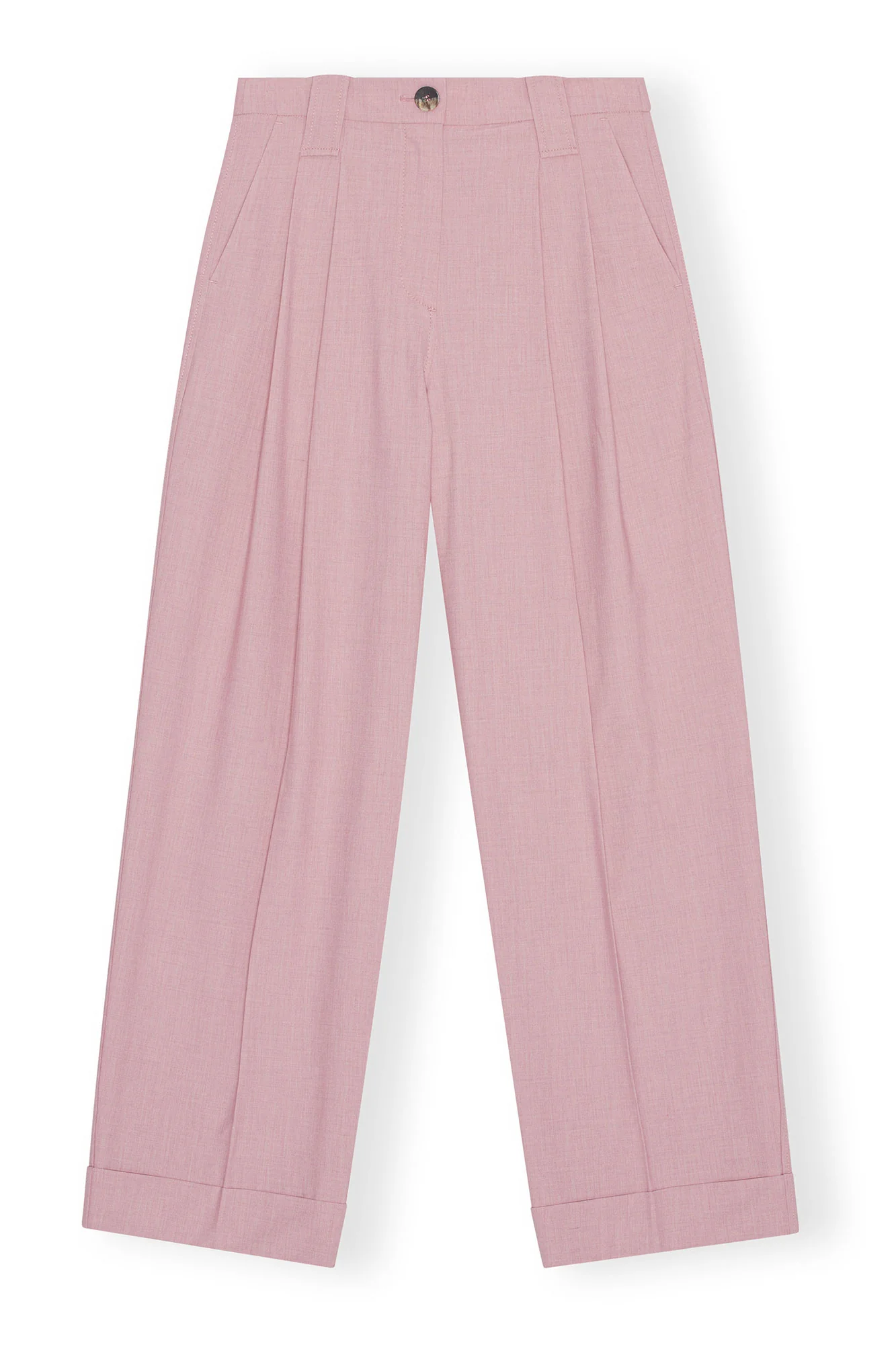 Drapey Melange Pleat Trousers | Pink Tulle