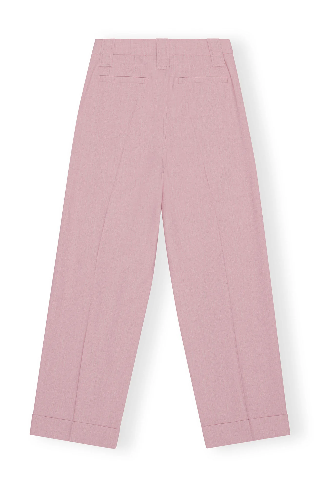 Drapey Melange Pleat Trousers | Pink Tulle - Image 2
