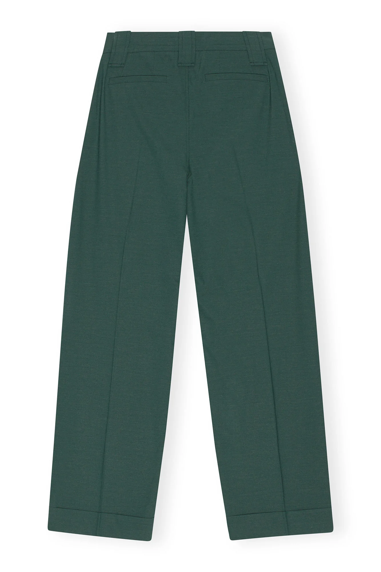 Drapey Melange Pleat Trousers | Trekking Green - Image 2