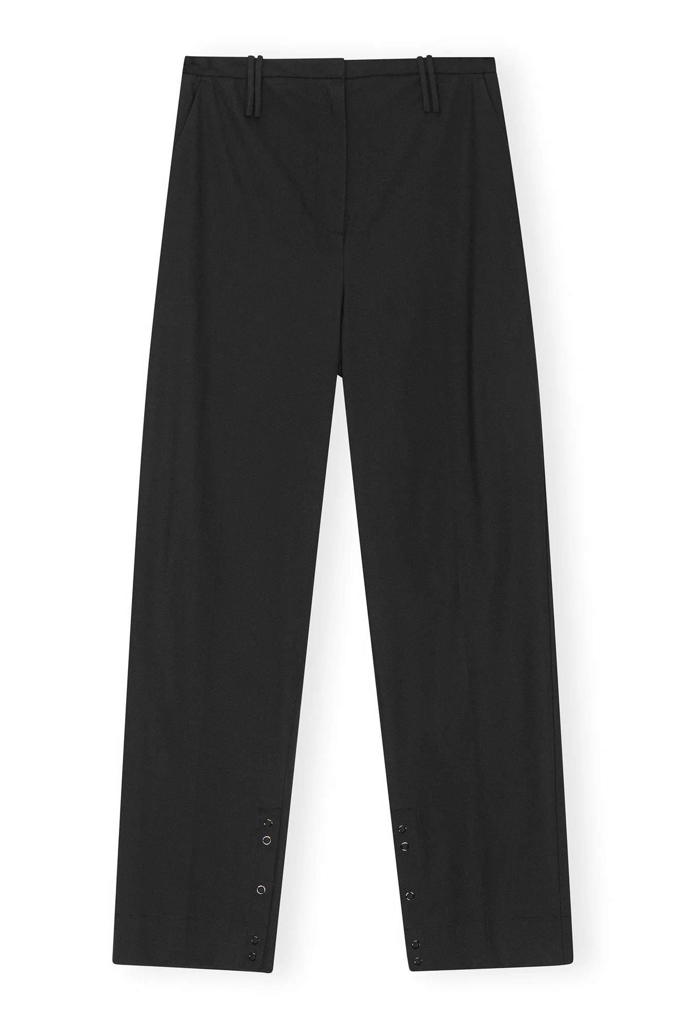 Drapey Melange Slim Trousers | Black