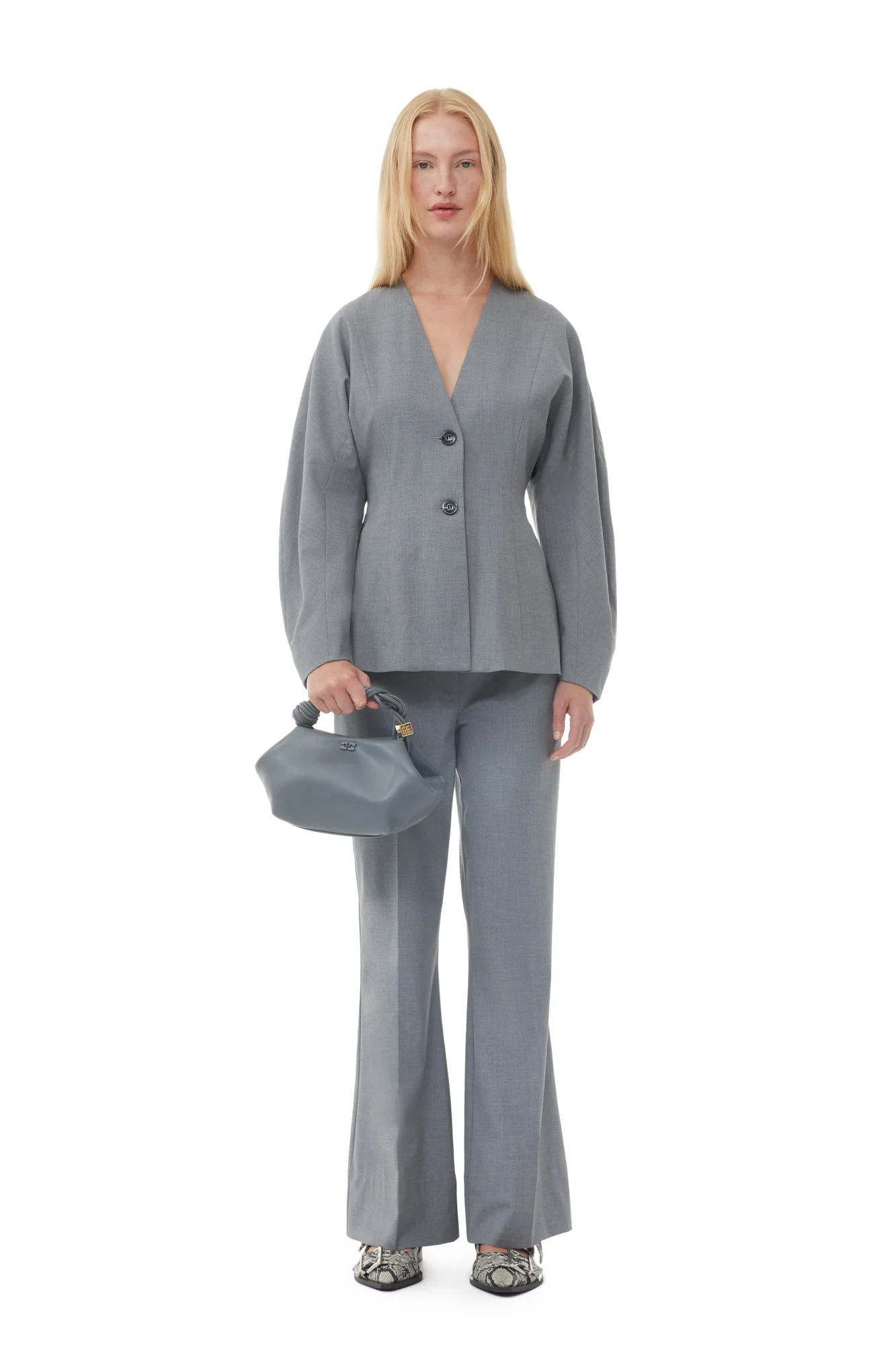 Drapey Melange Trousers | Paloma Melange - Image 3