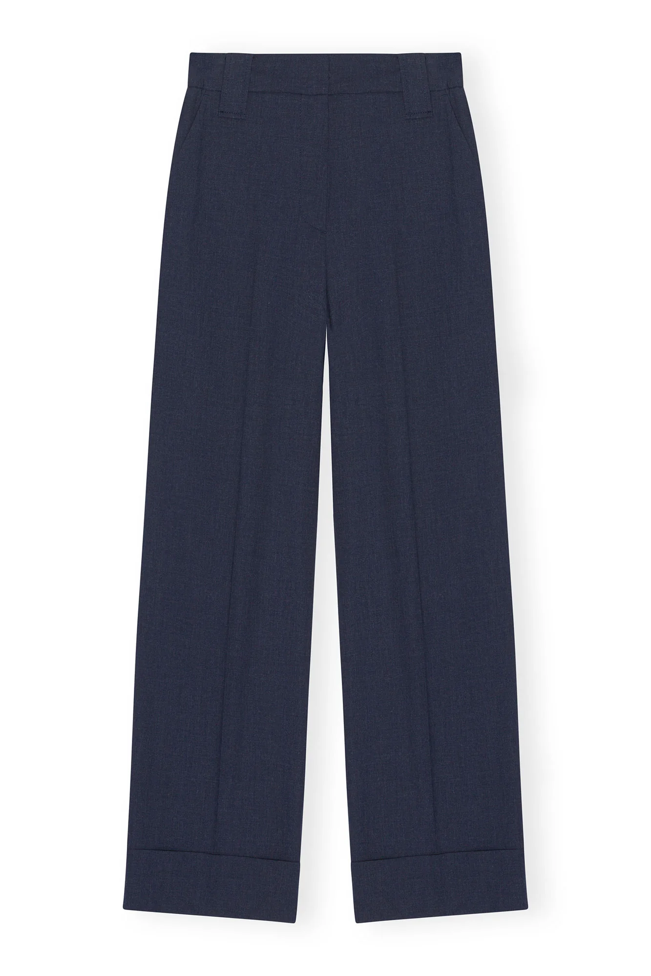 Drapey Melange Trousers | Sky Captain