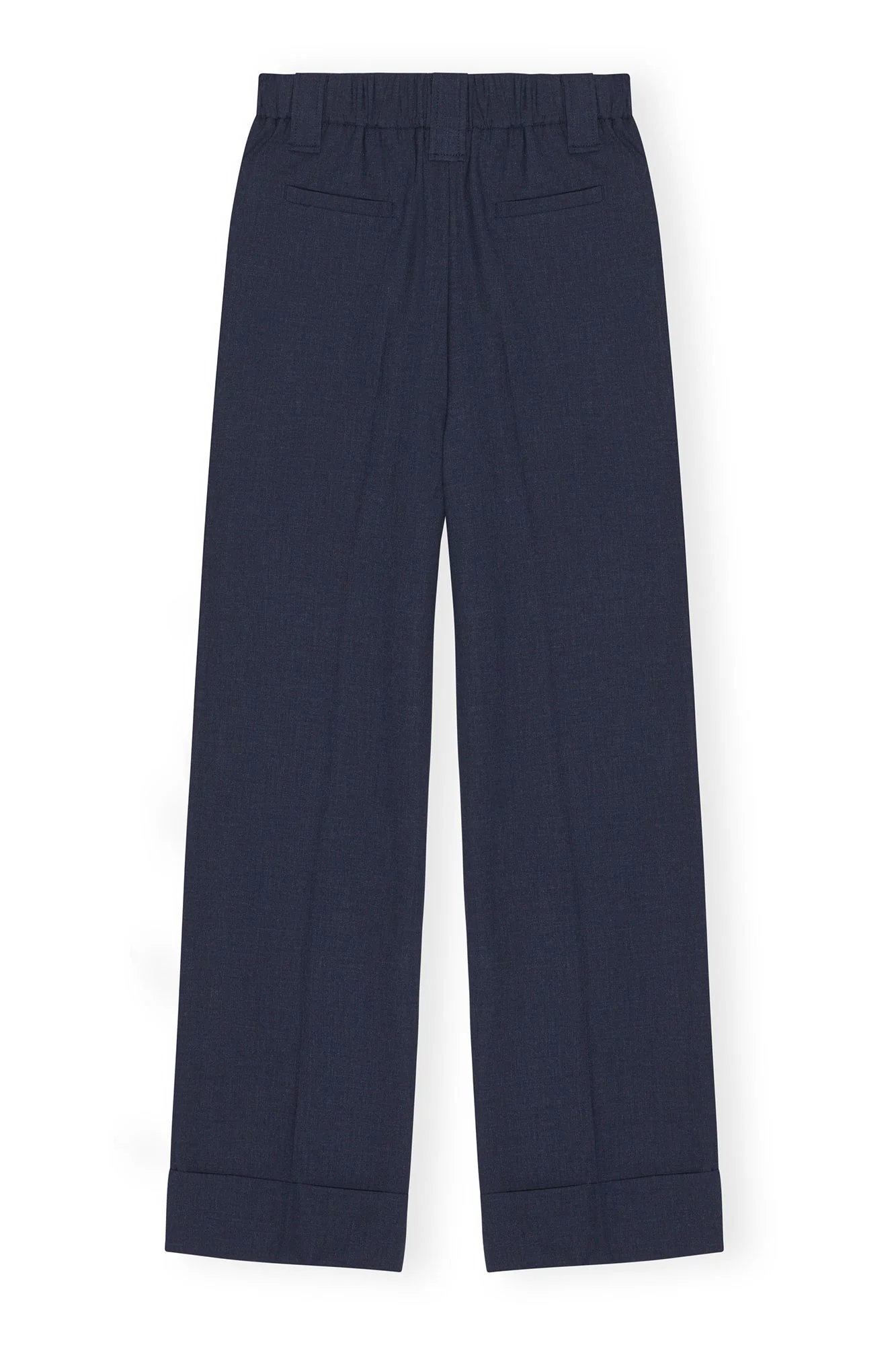Drapey Melange Trousers | Sky Captain - Image 2