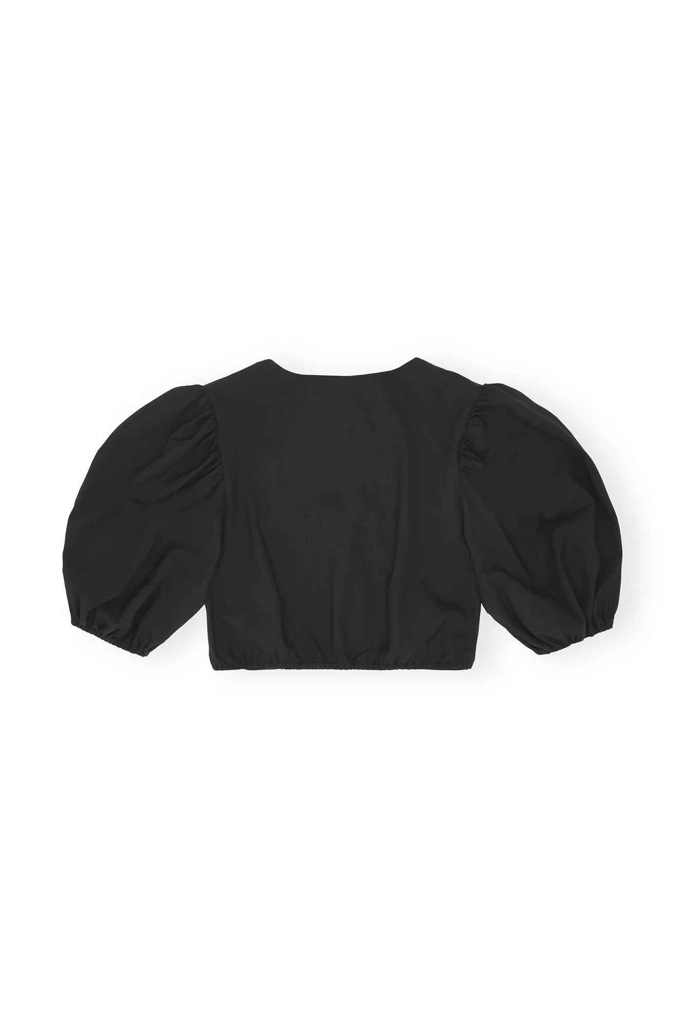 Drapey Melange Zipper Blouse | Black - Image 2