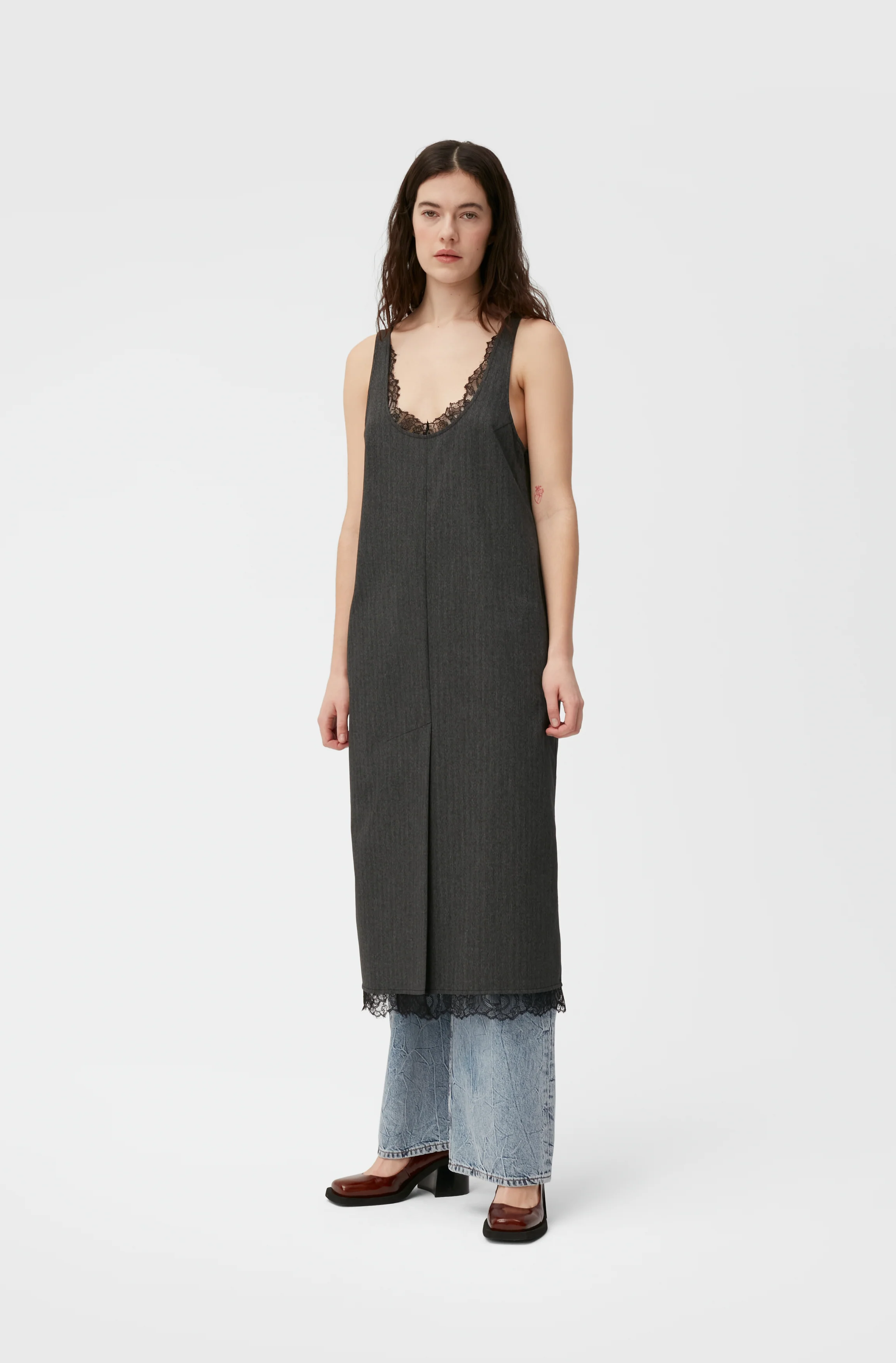Drapey Midi Dress | Phantom - Image 3