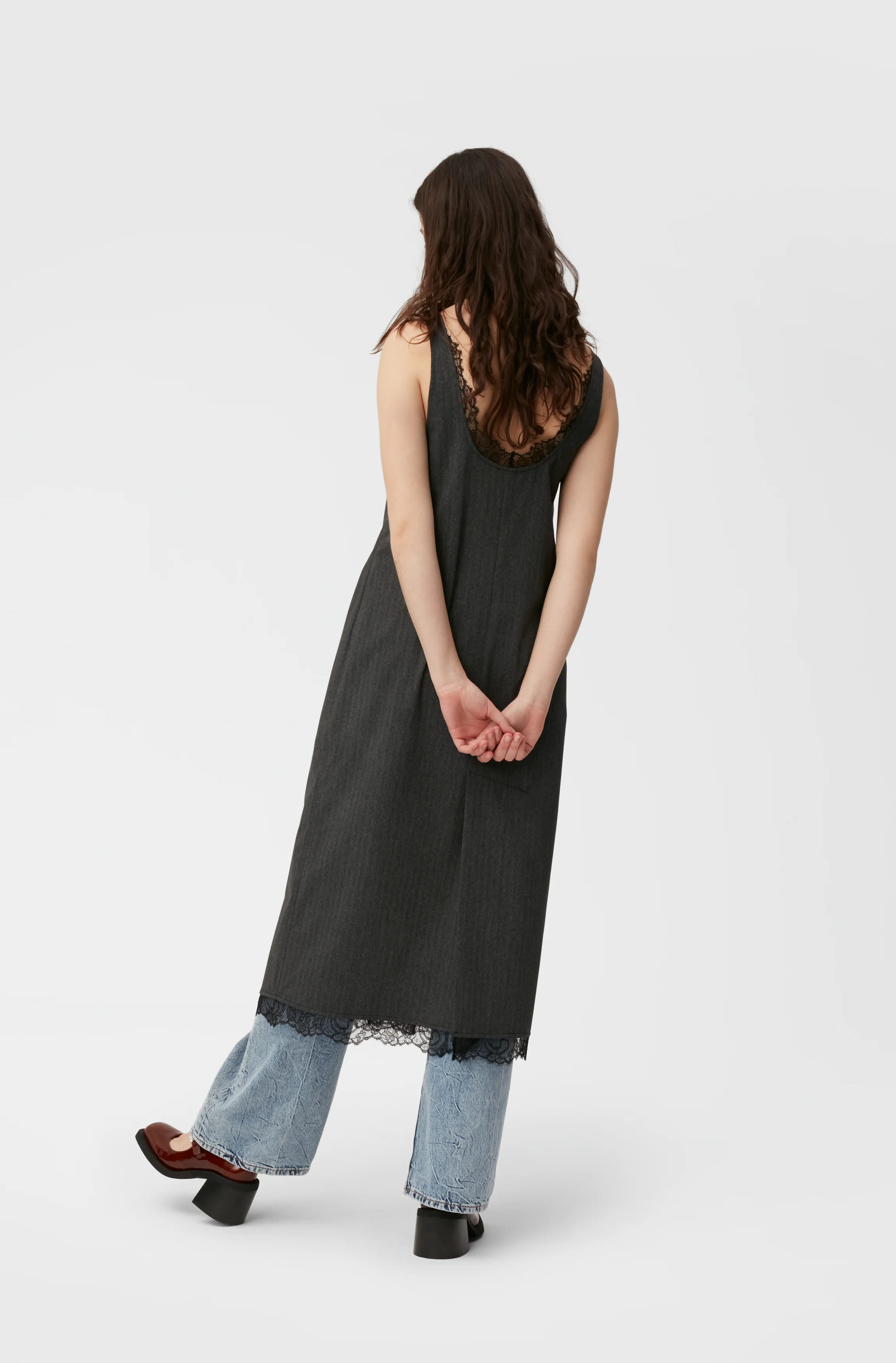Drapey Midi Dress | Phantom - Image 4