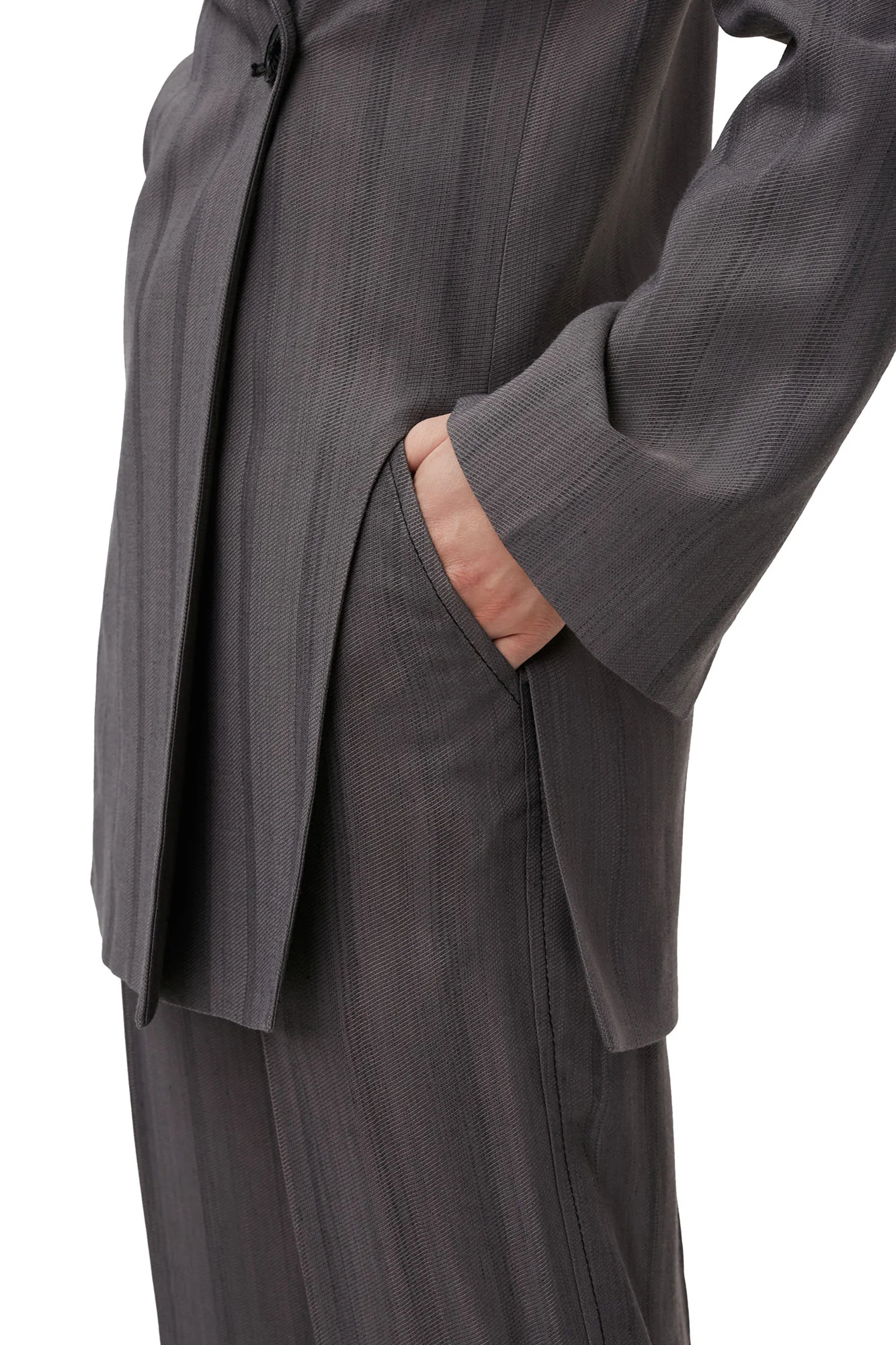 Drapey Stripe Blazer | Black Stripes - Image 7