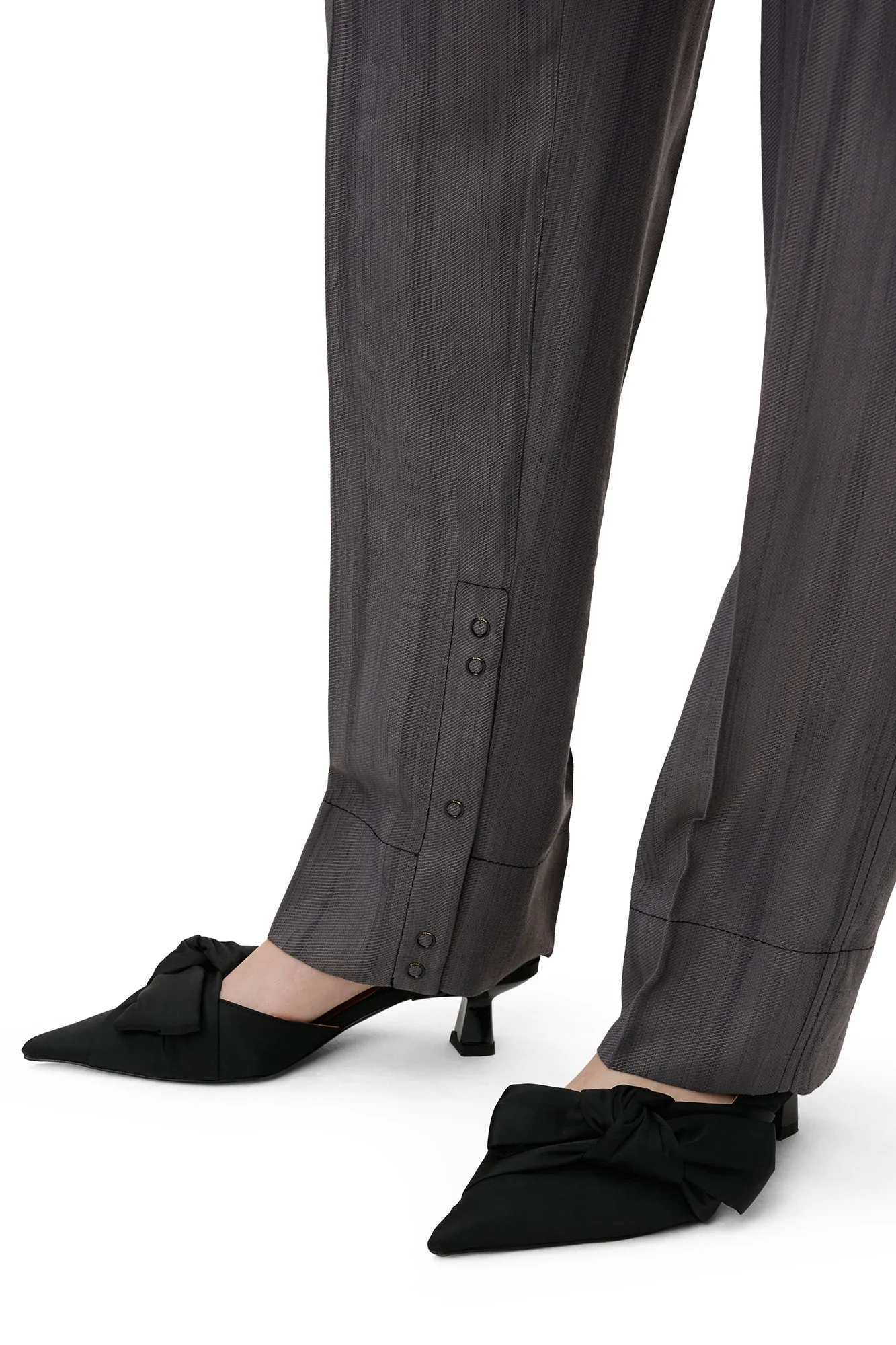 Drapey Stripe Trousers | Black Stripes - Image 8