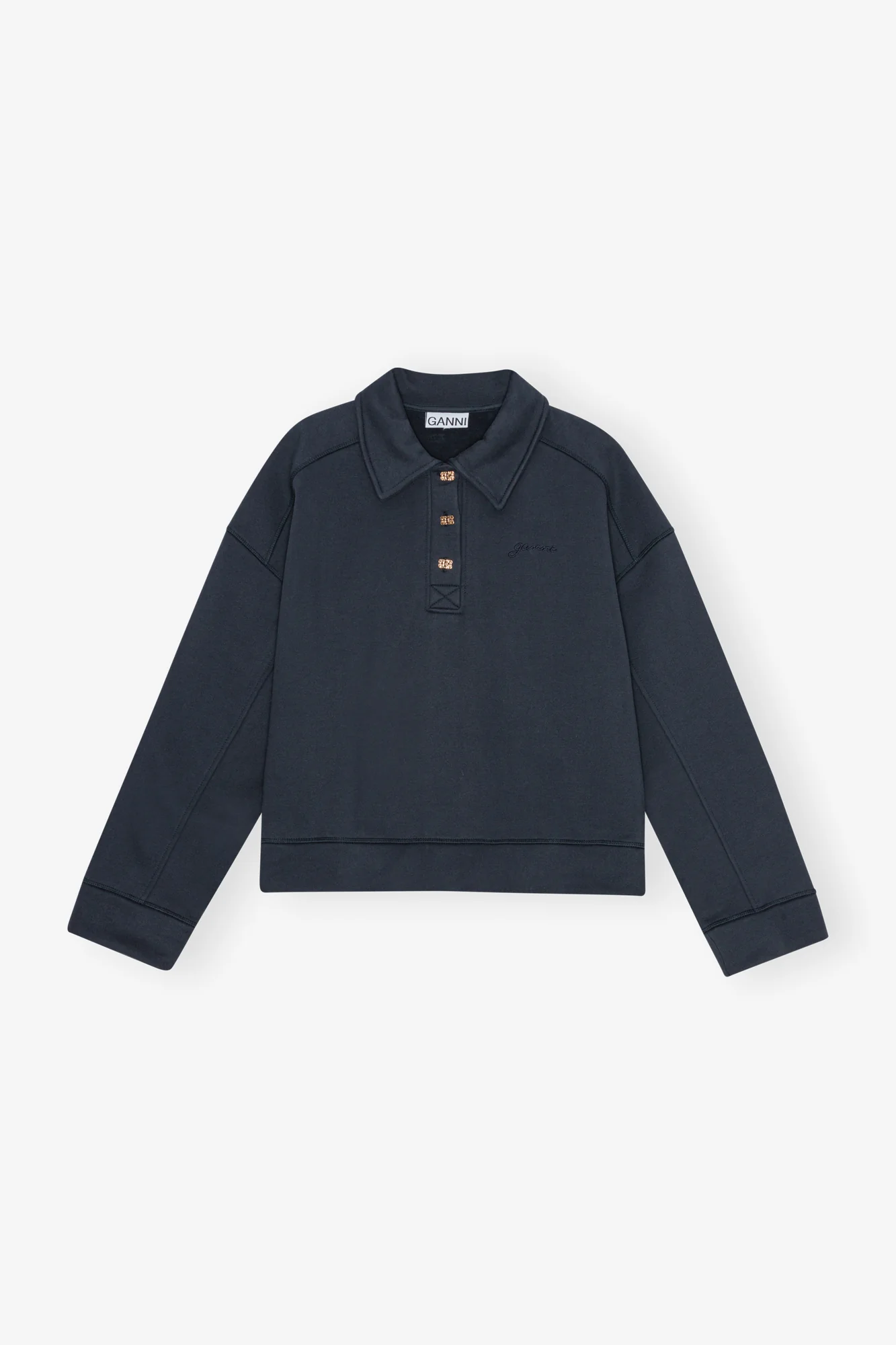 Drop Shoulder Polo Shirt | Sky Captain