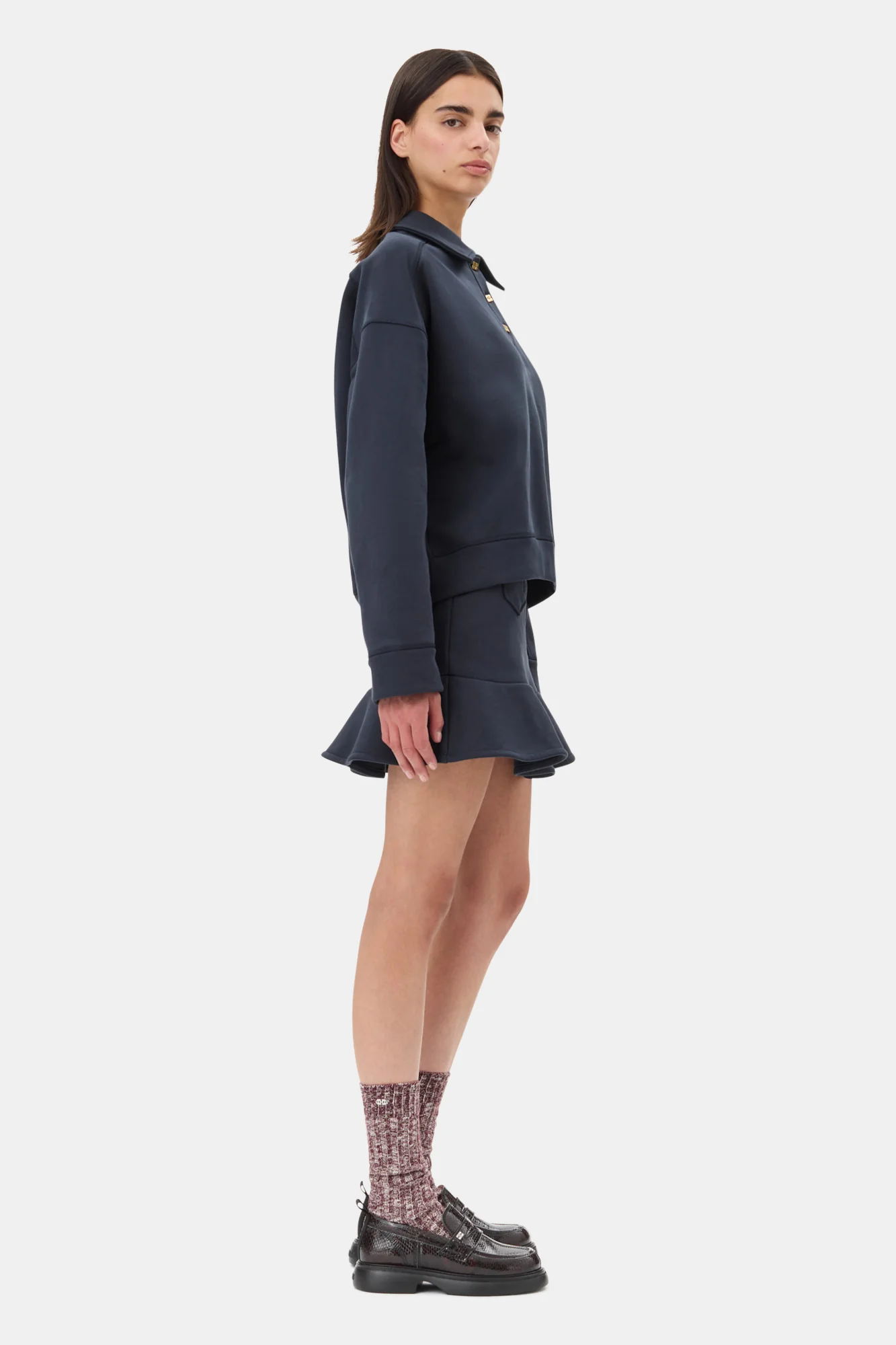 Drop Shoulder Polo Shirt | Sky Captain - Image 5