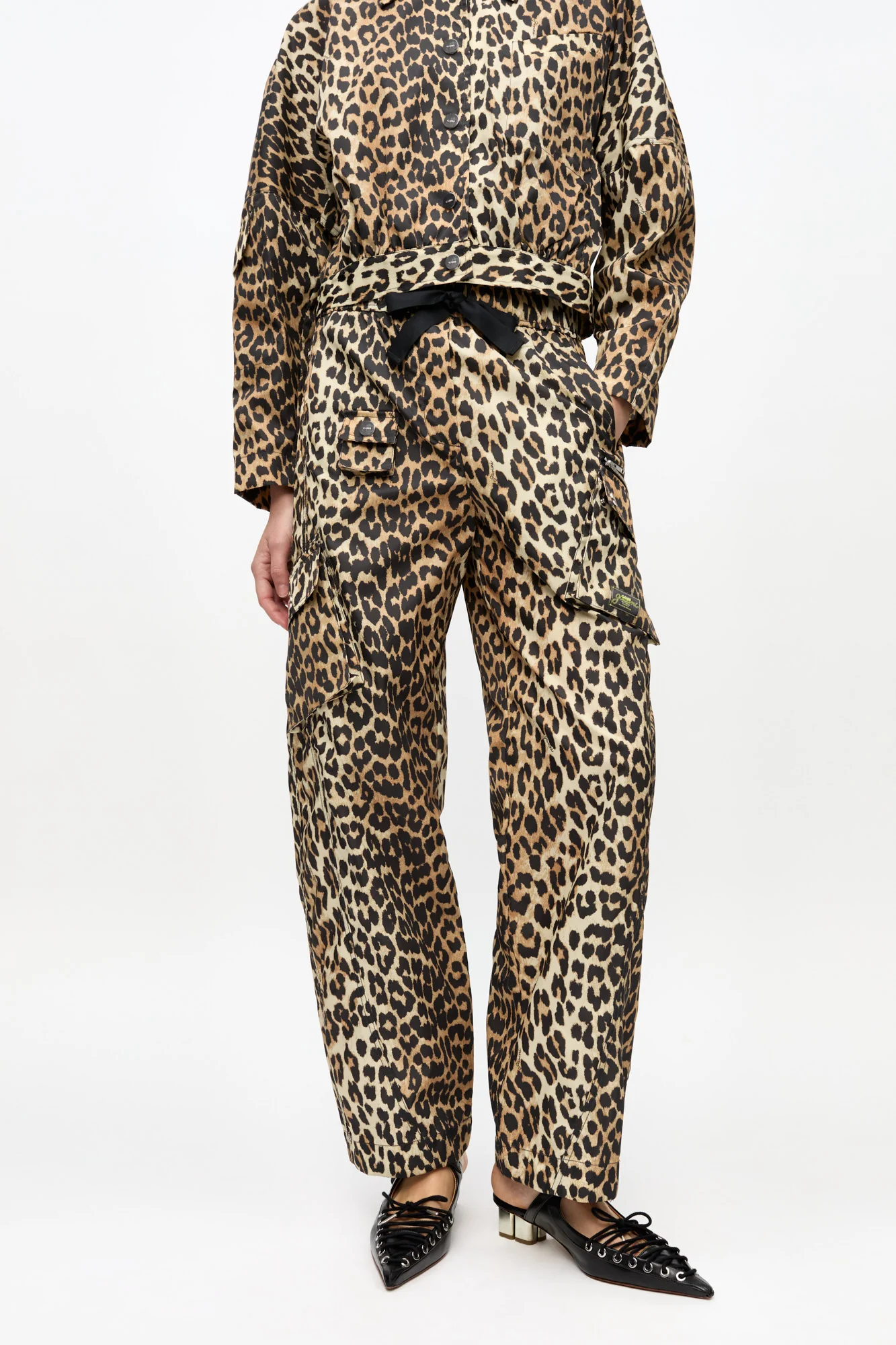 Duchesse Nylon Elasticated Pants | Leopard - Image 4