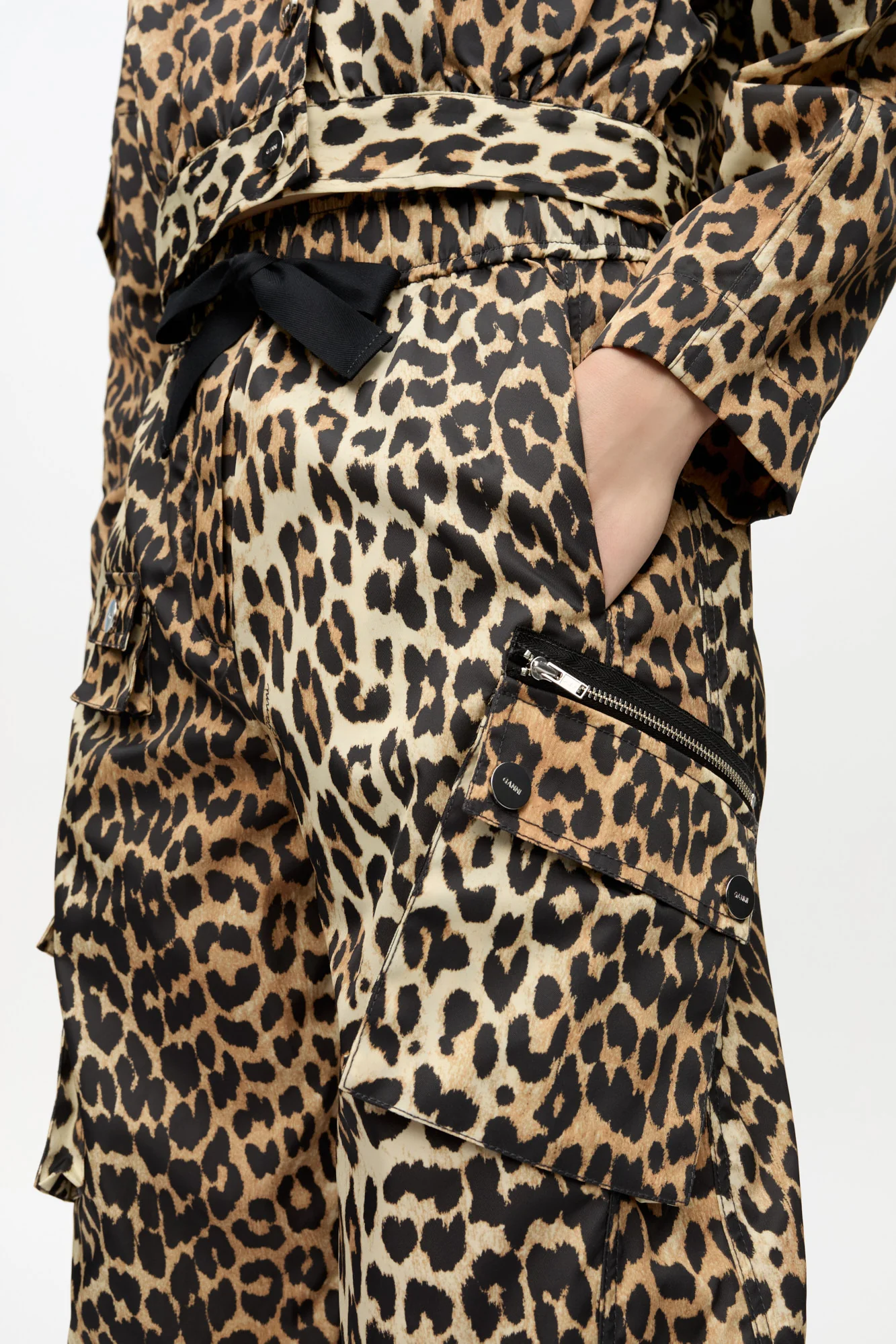 Duchesse Nylon Elasticated Pants | Leopard - Image 6