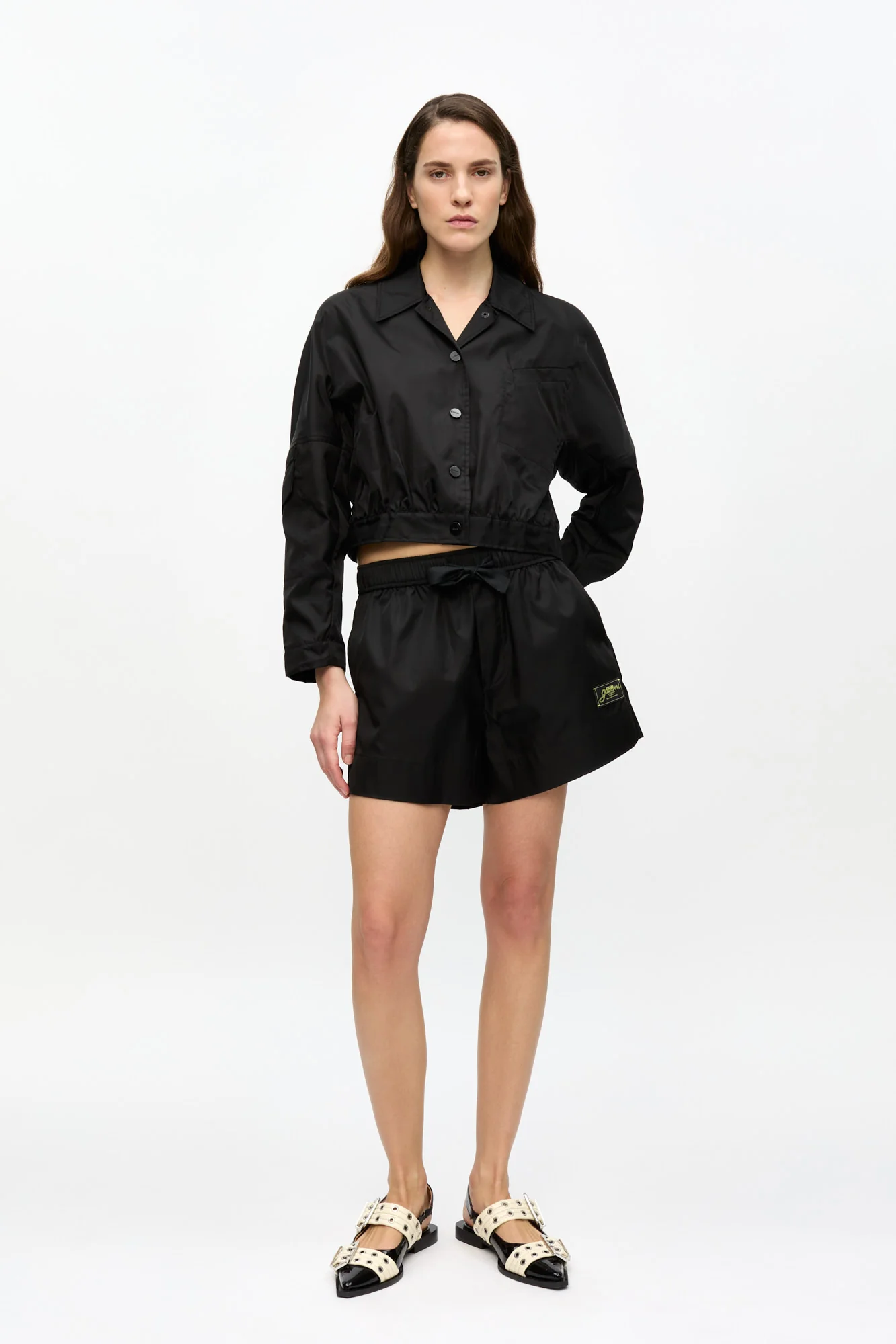 Duchesse Nylon Shorts | Black - Image 3