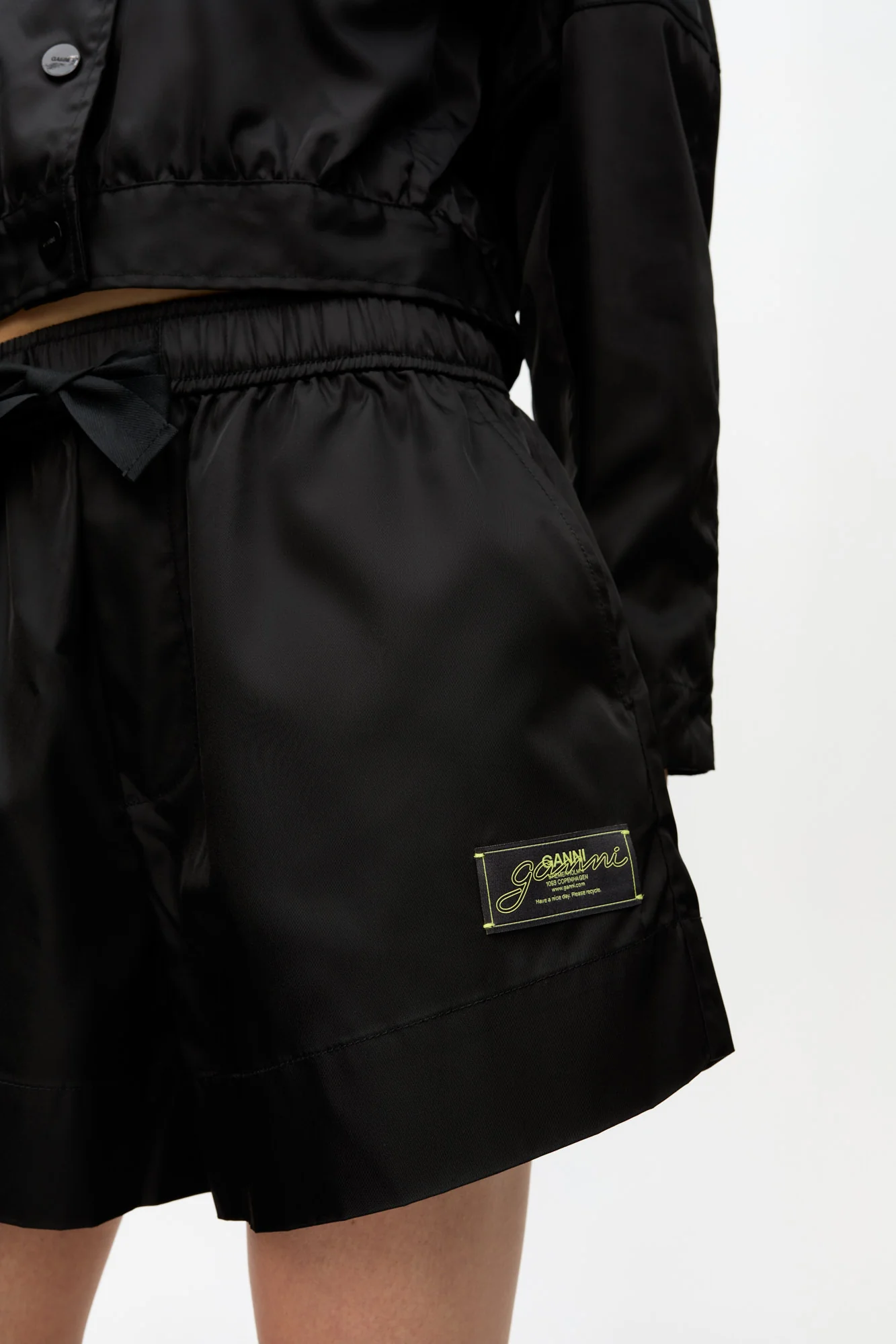 Duchesse Nylon Shorts | Black - Image 6