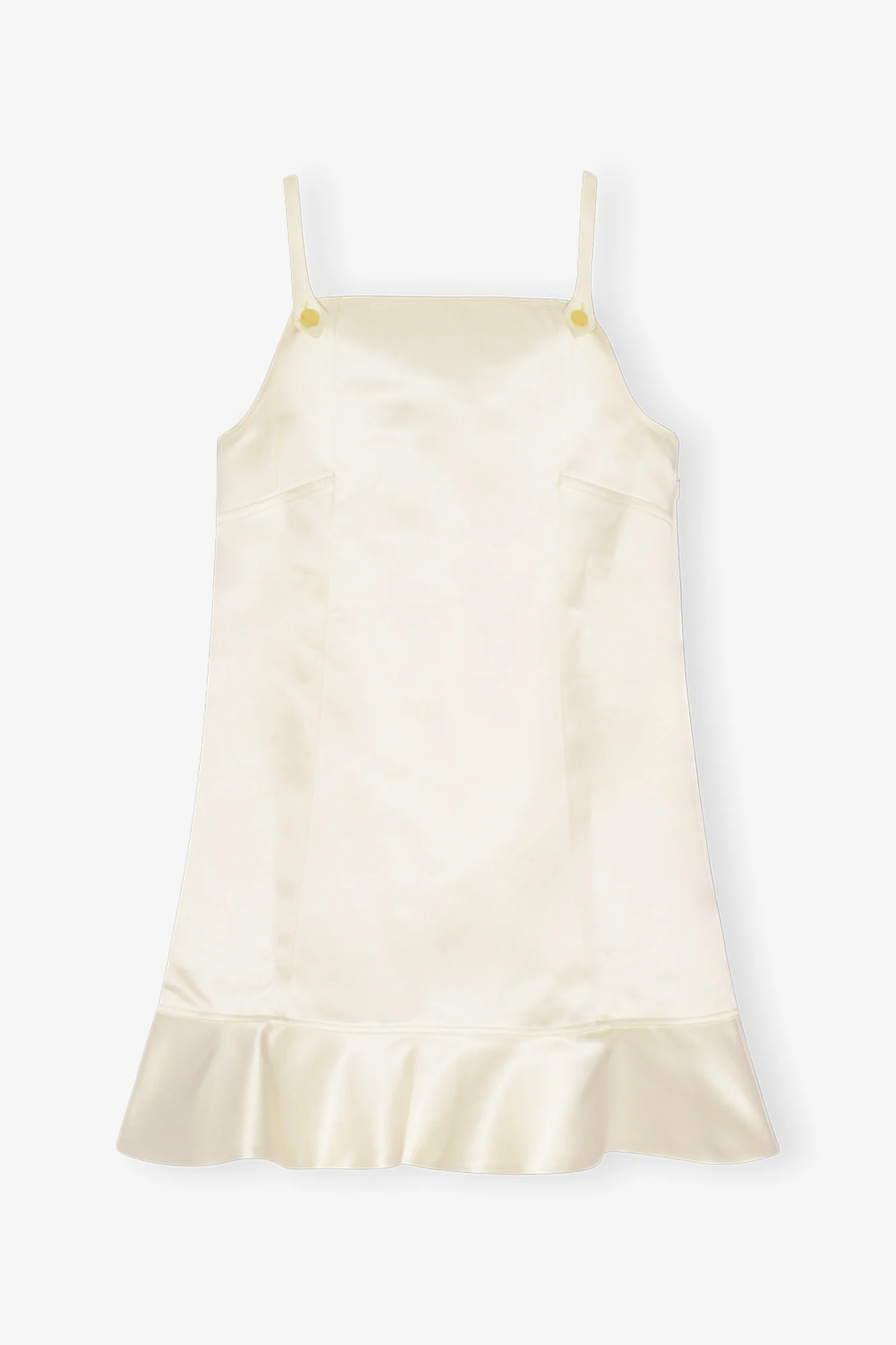 Duchesse Satin Mini Dress | Egret