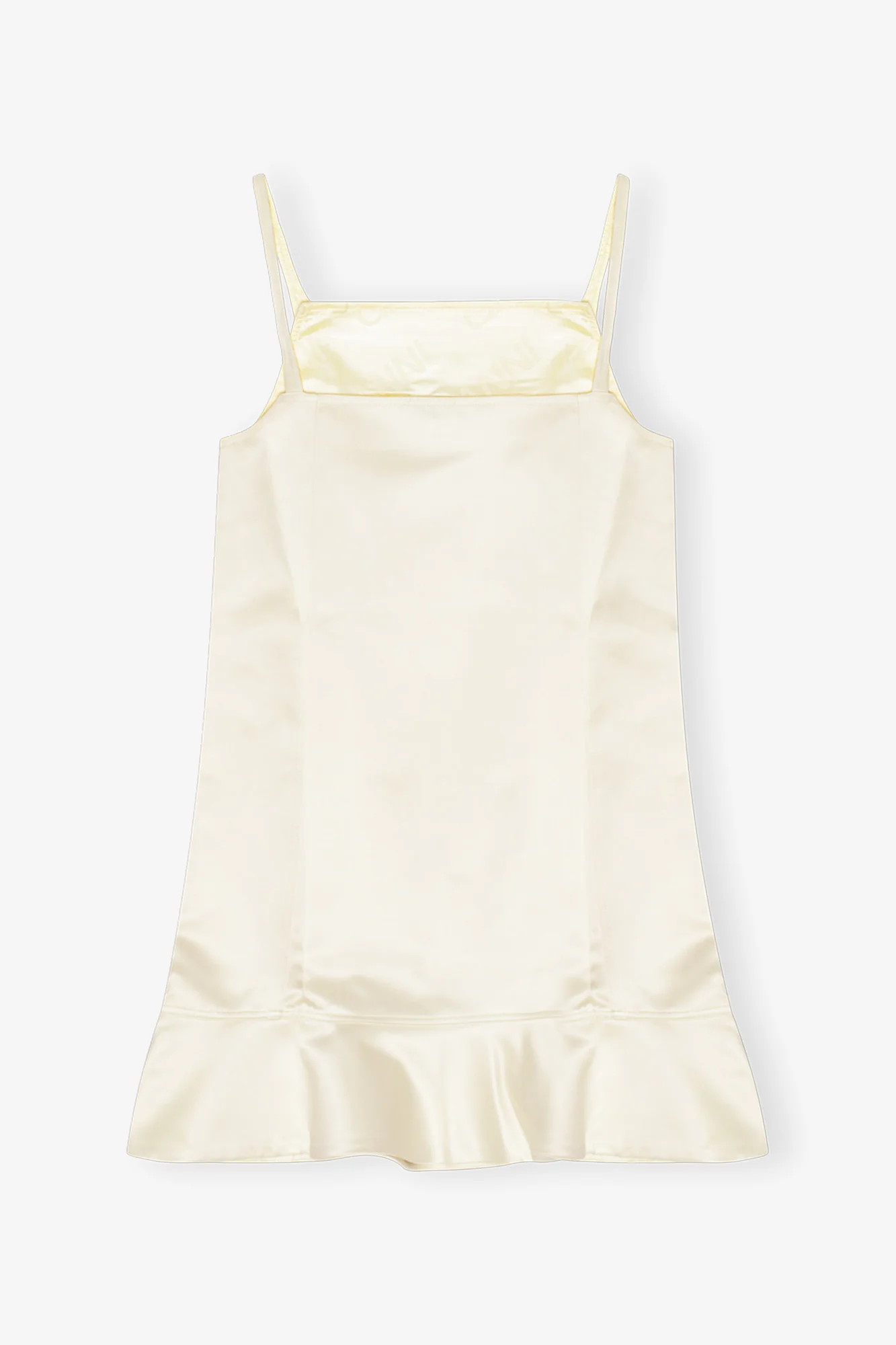 Duchesse Satin Mini Dress | Egret - Image 2