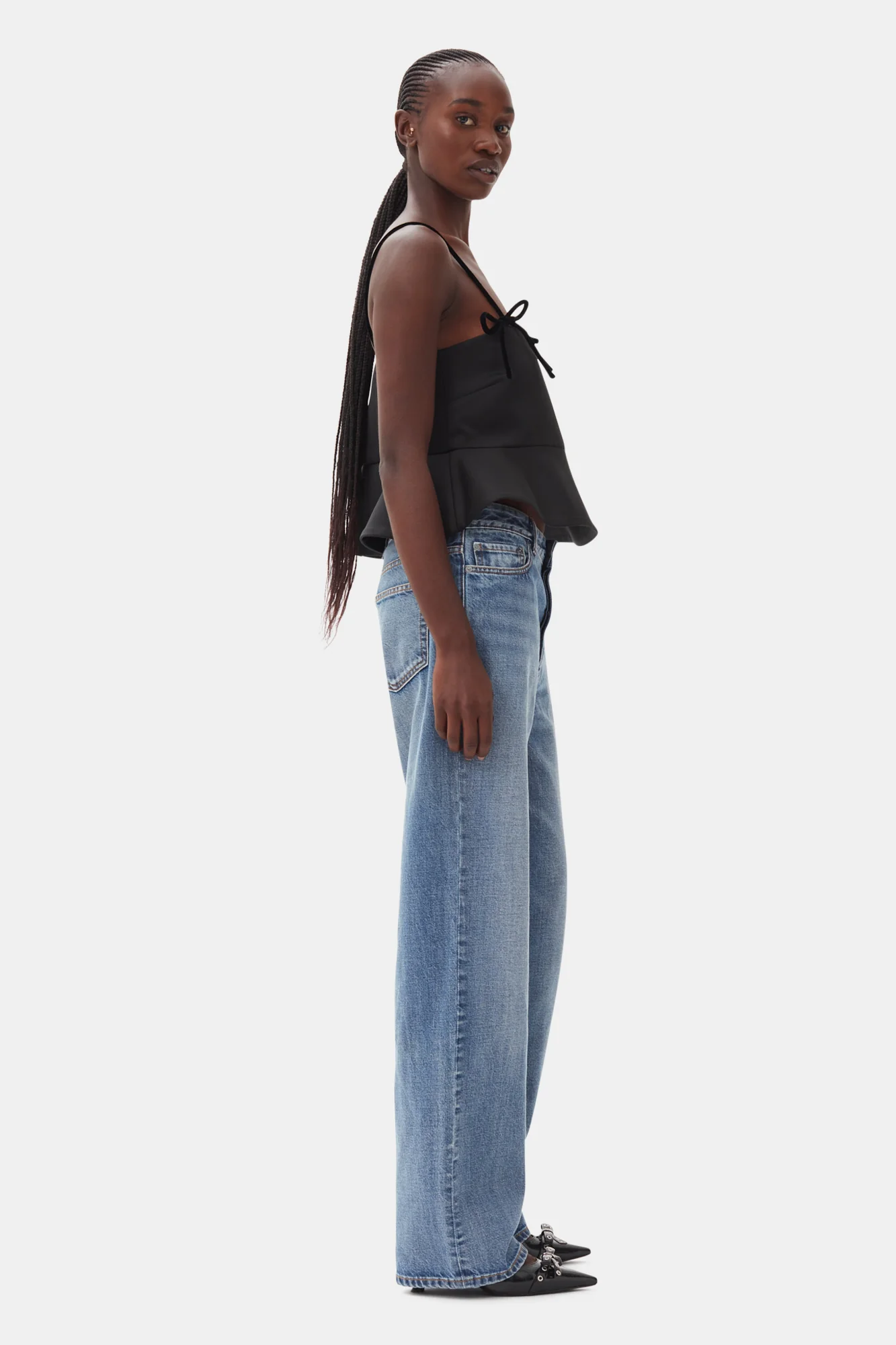 Duchesse Satin Top | Black - Image 5