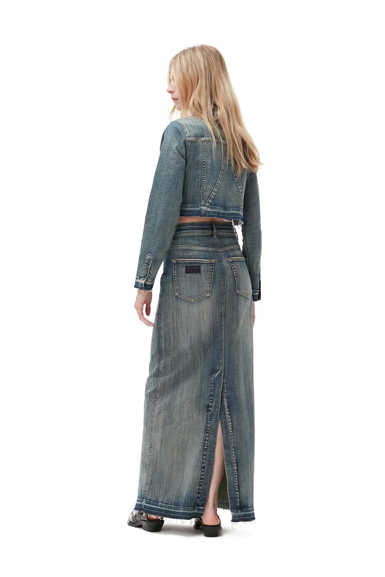 Edge Denim Maxi Skirt | Tint Wash - Image 4