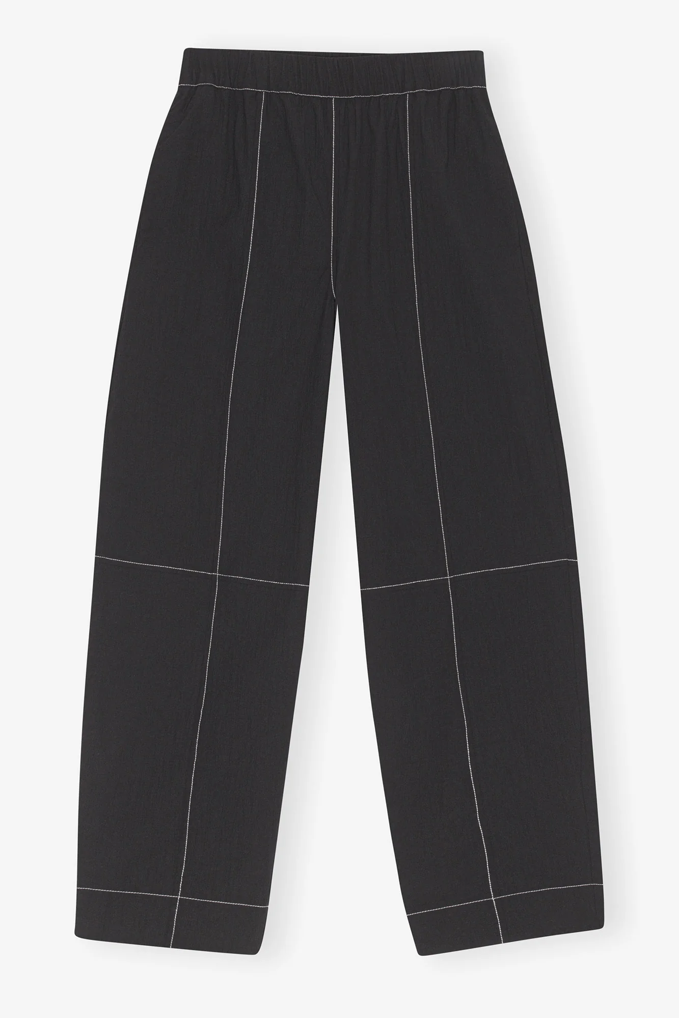 Elasticated Curve Pants | Black - Image 2