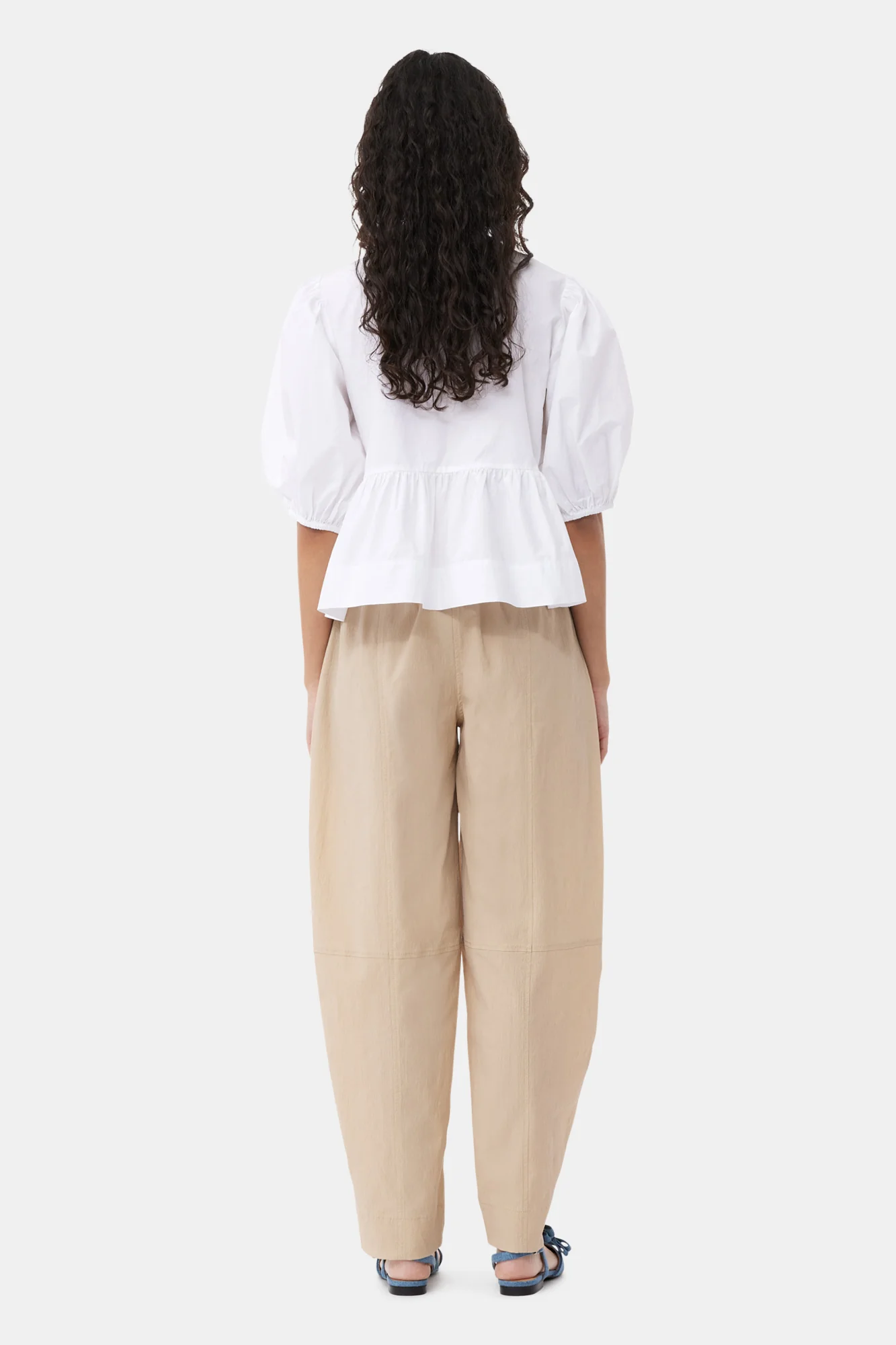 Elasticated Curve Trousers | Safari - Image 4