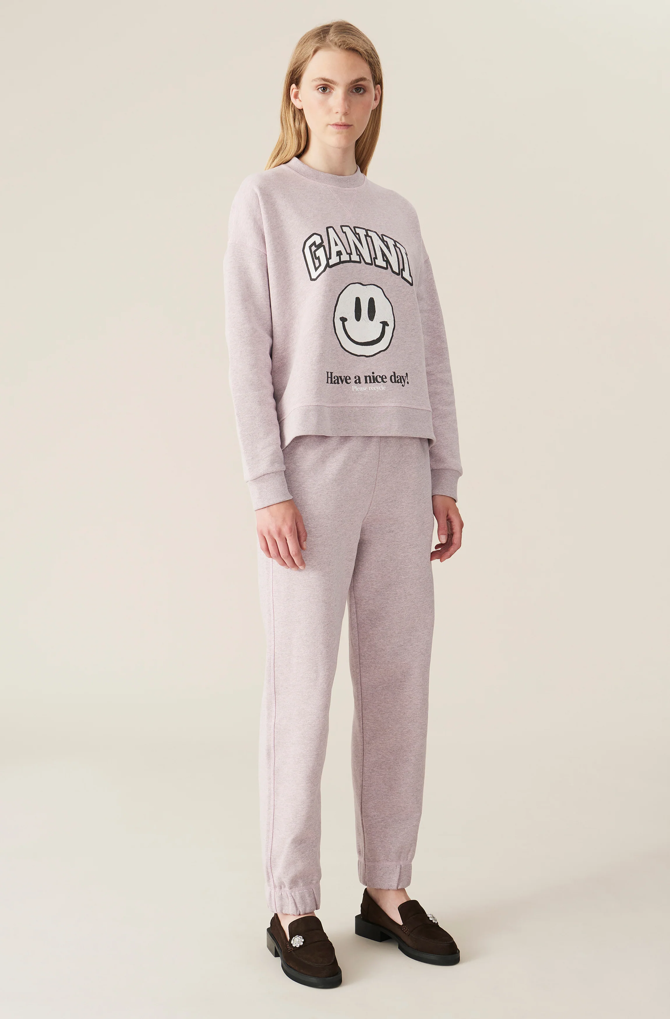 Elasticated Trousers | Pale Lilac - Image 2
