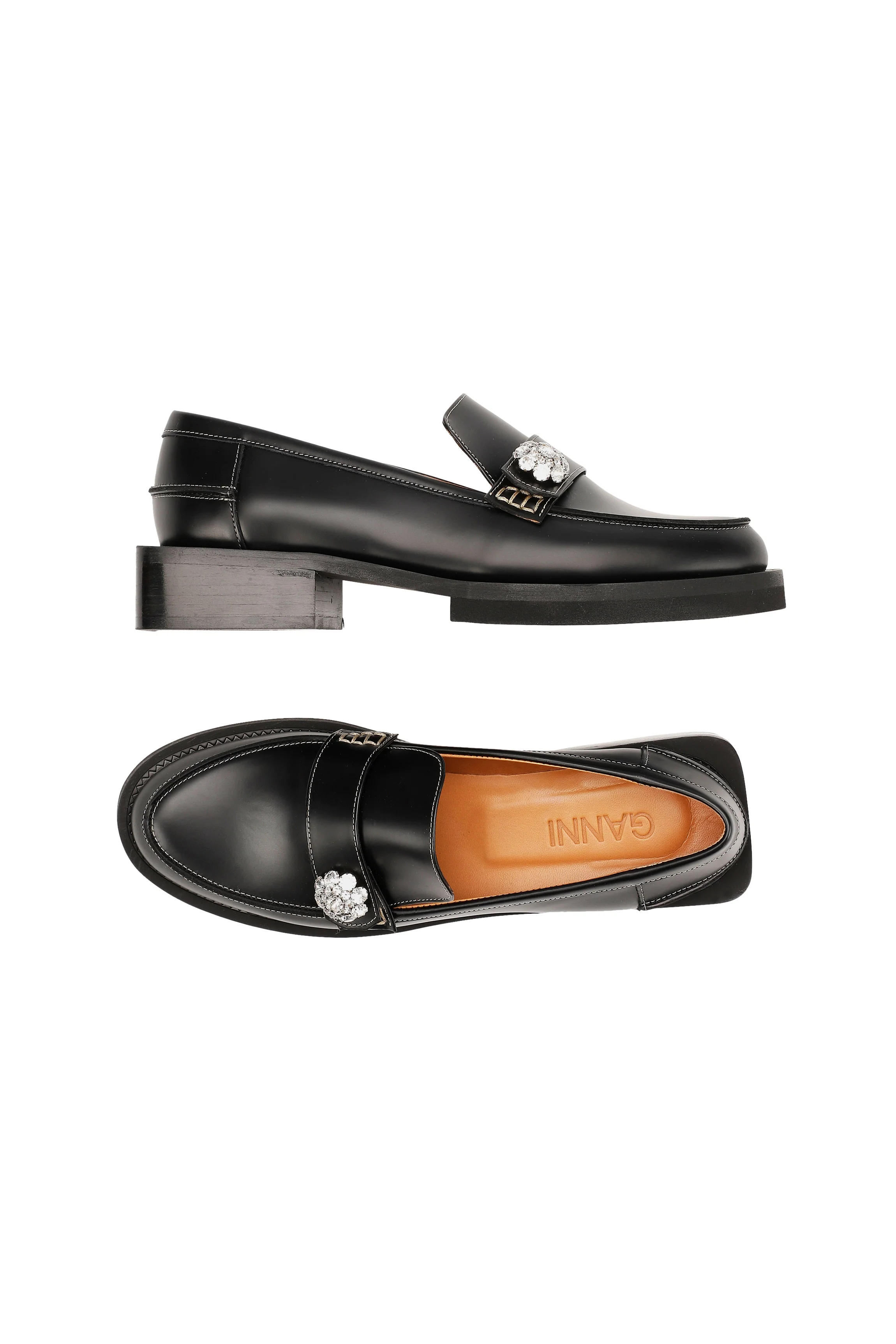 Embellished Loafers | Black - Image 3