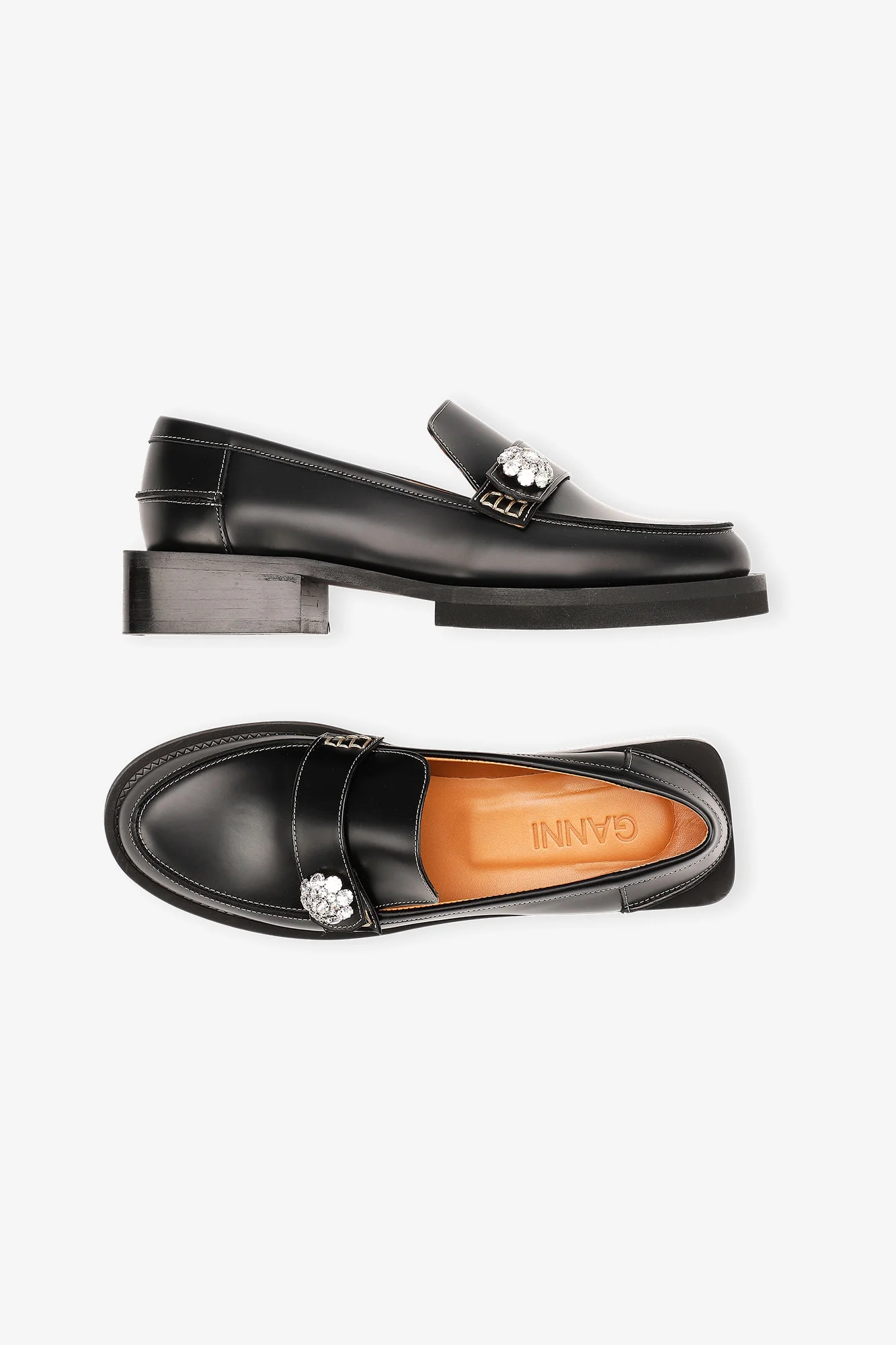 Embellished Loafers | Black - Image 4