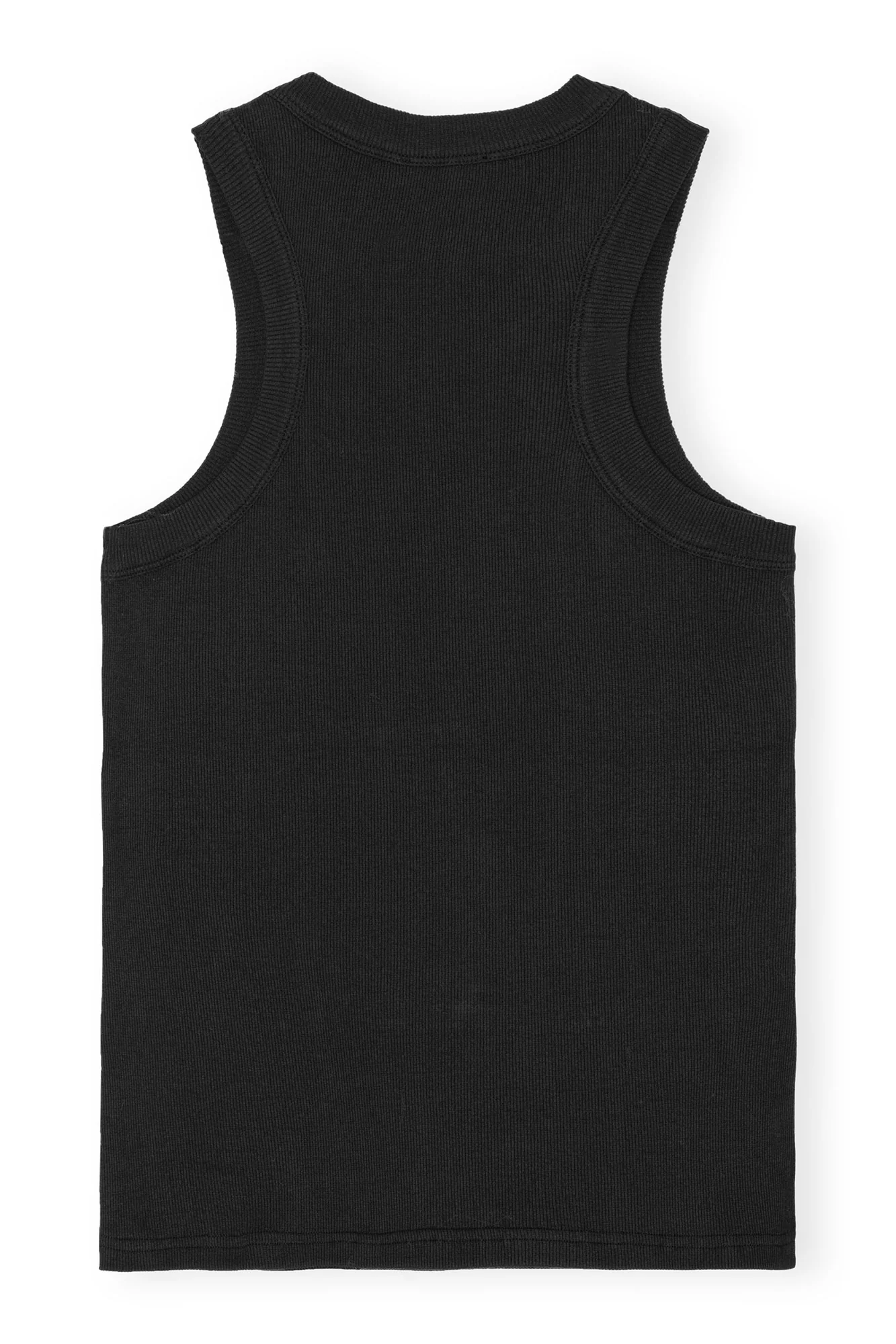 Embellished Rib Tank Top | Black - Image 2