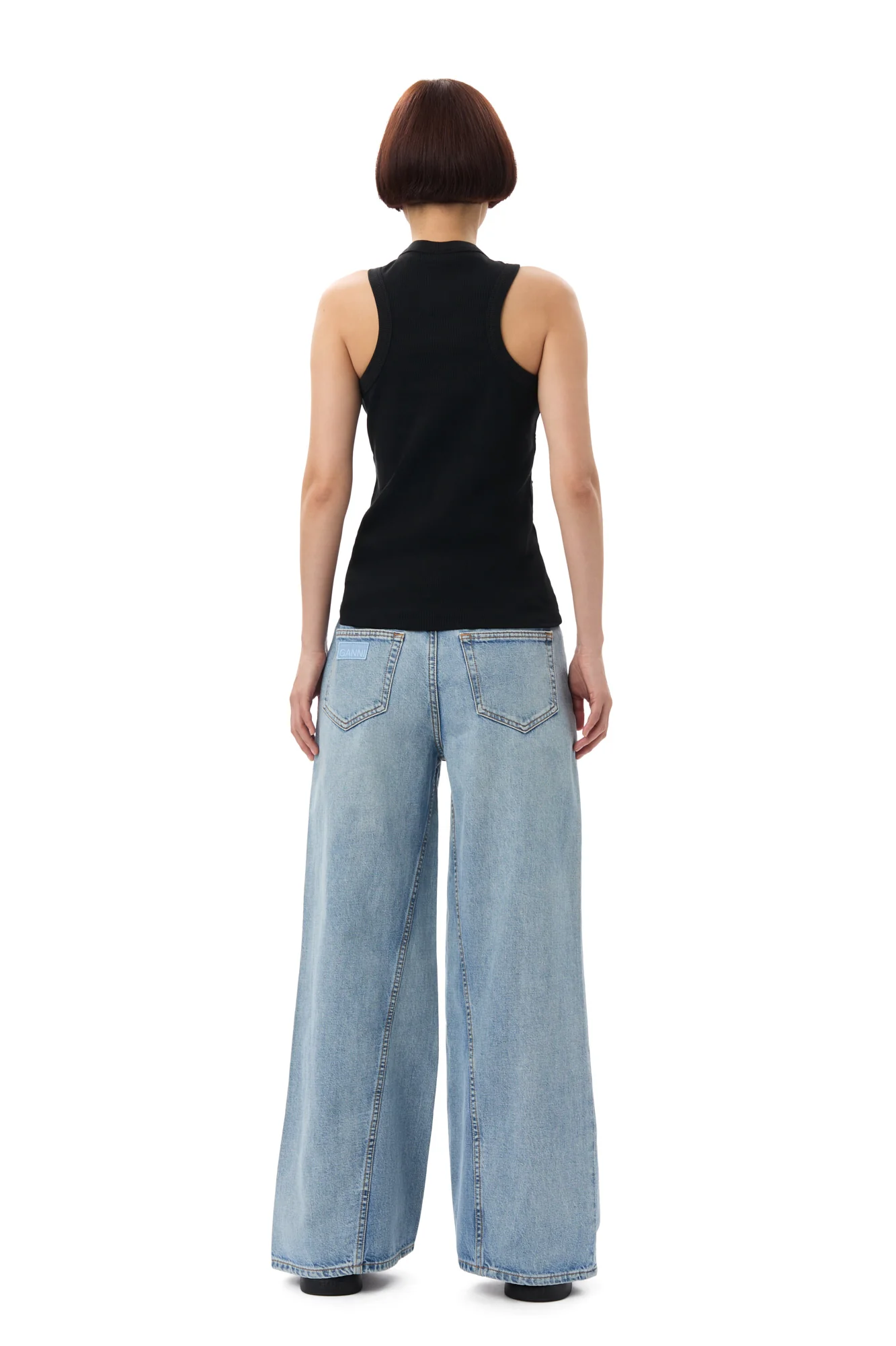 Embellished Rib Tank Top | Black - Image 6
