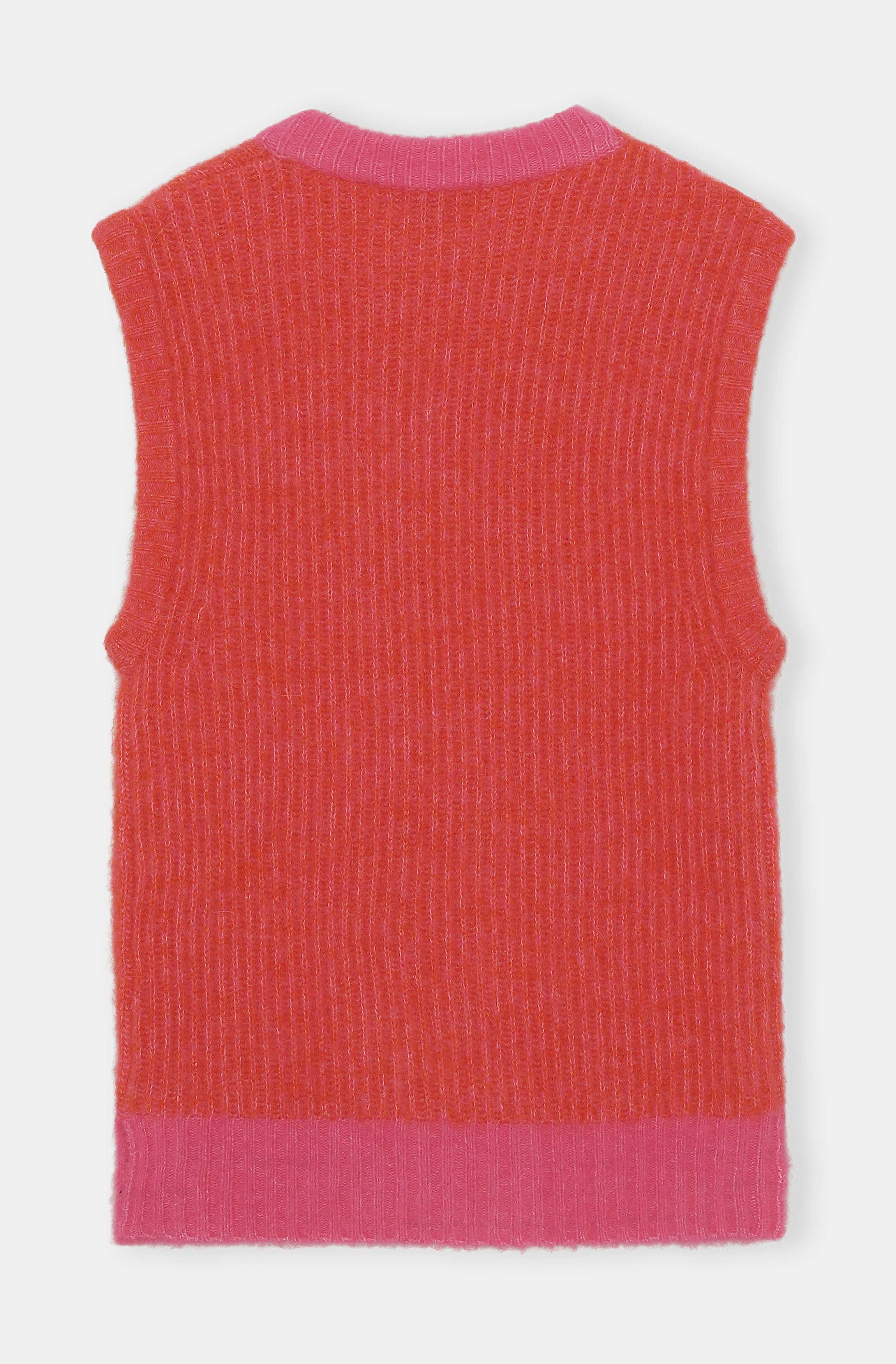 Embellished Wool Vest | Shocking Pink - Image 2