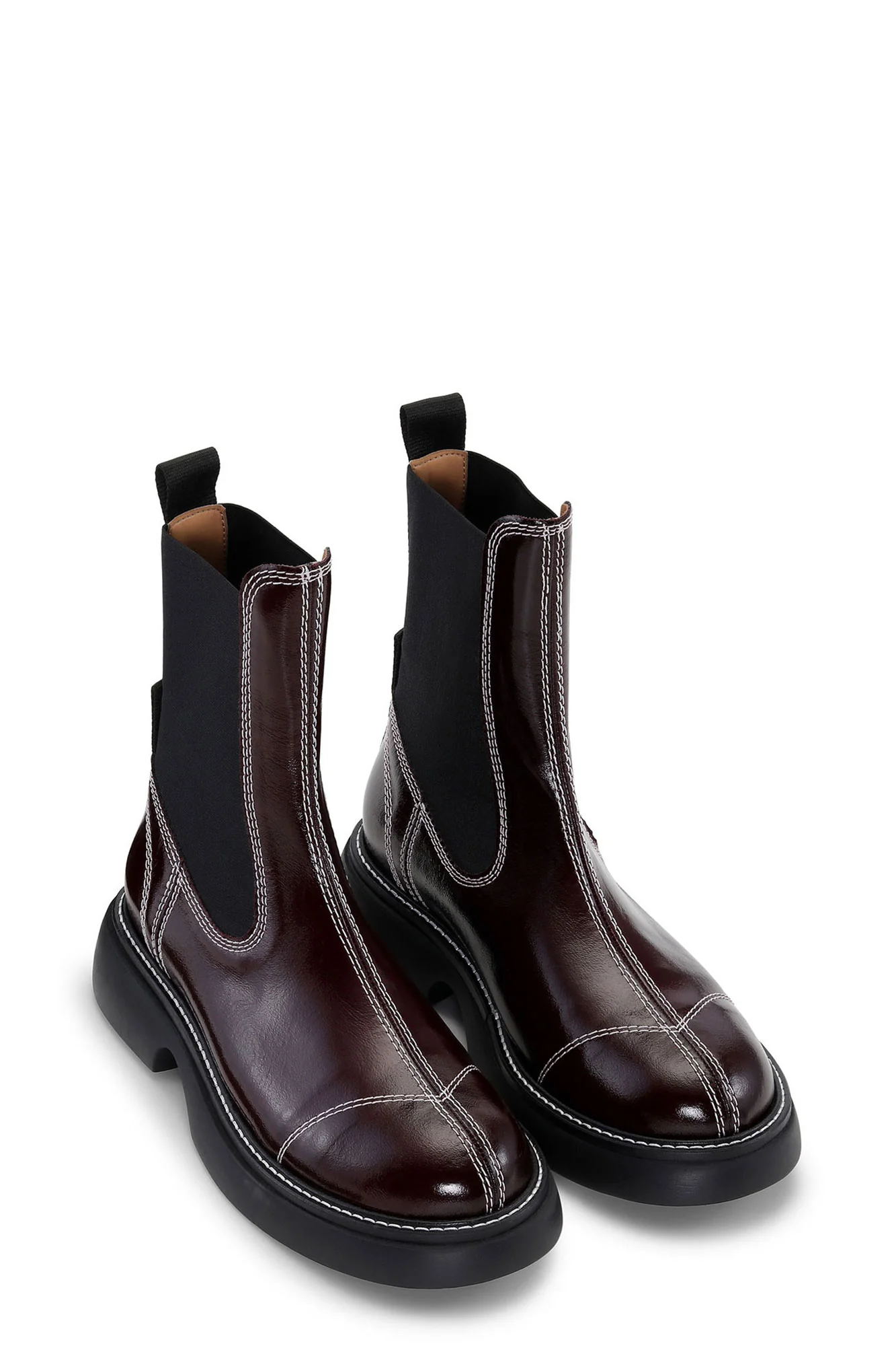Everyday Mid Chelsea Boots | Burgundy - Image 2