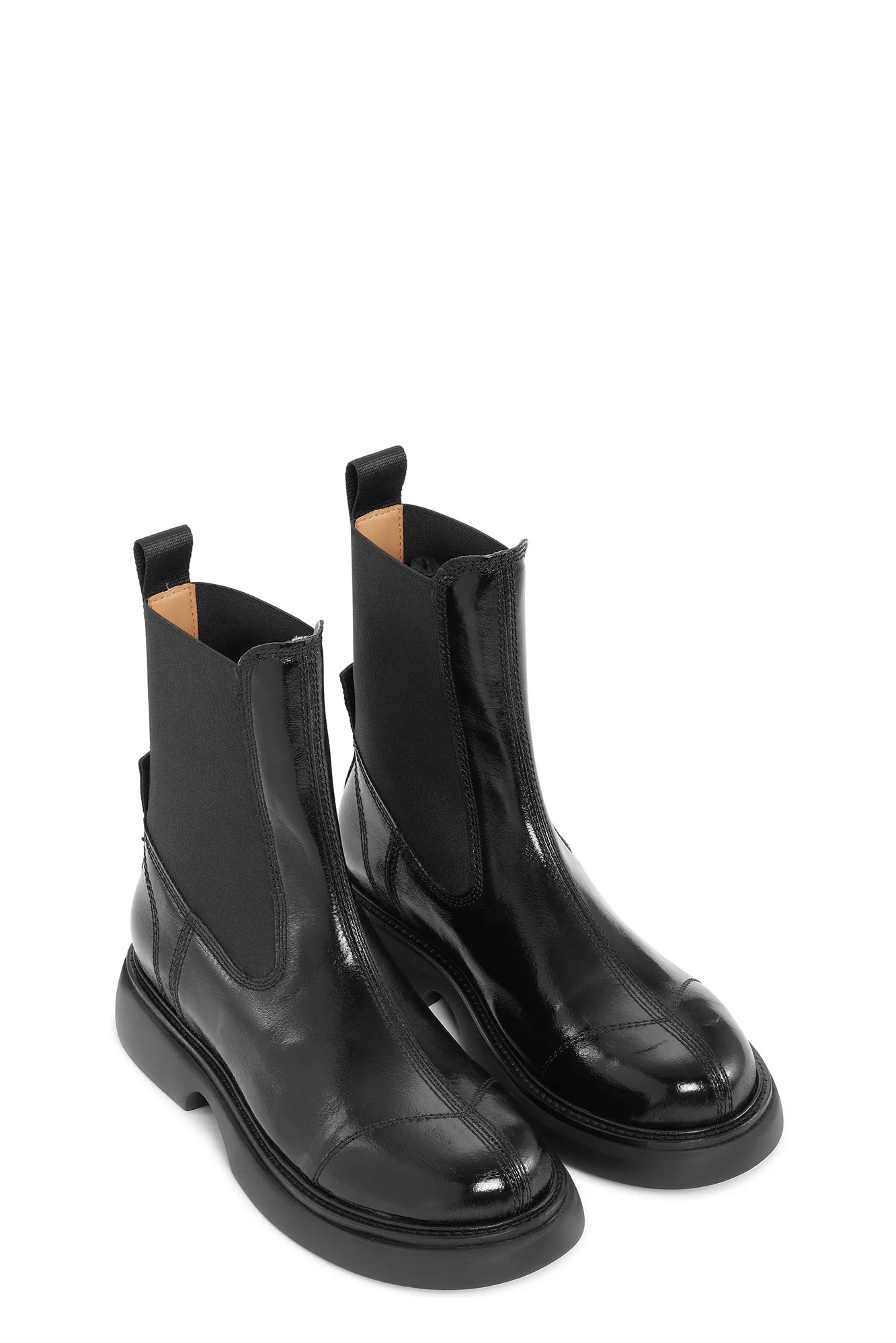 Everyday Mid Chelsea Boots Tonal Naplack | Black/Black - Image 3