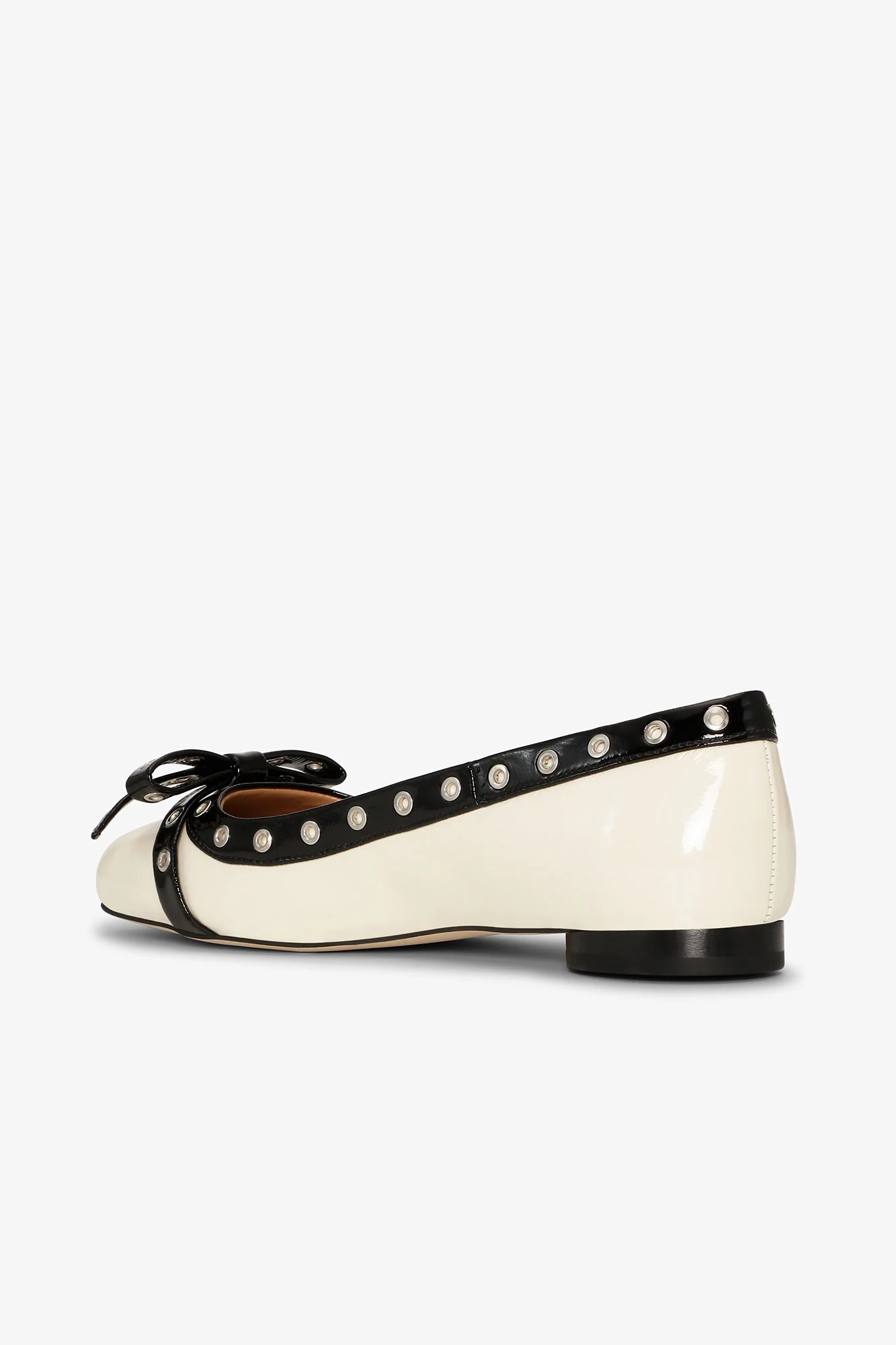 Eyelet Bow Ballerinas | Egret - Image 2