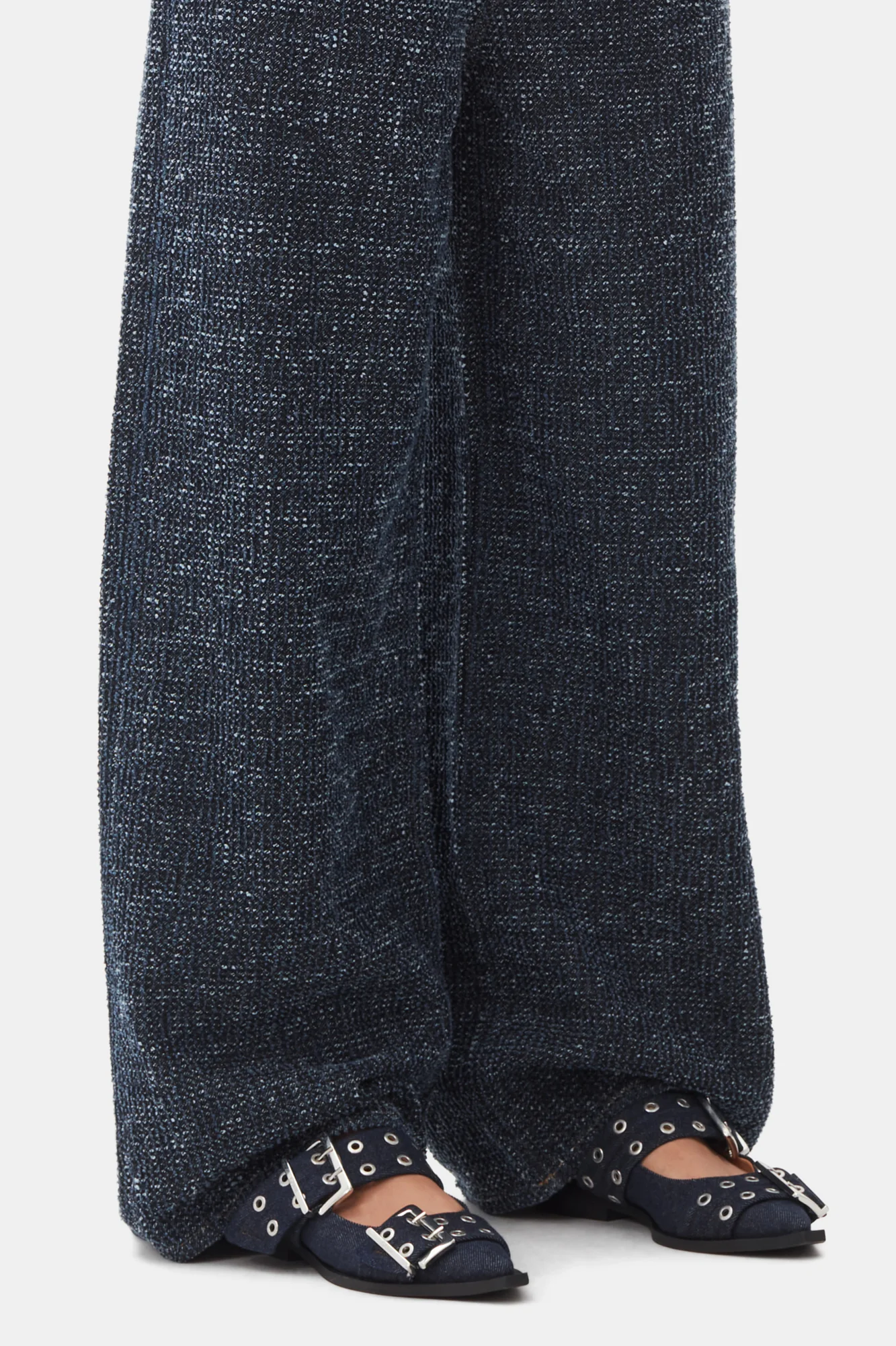 Feminine Buckle Ballerina Denim | Dark Navy - Image 4