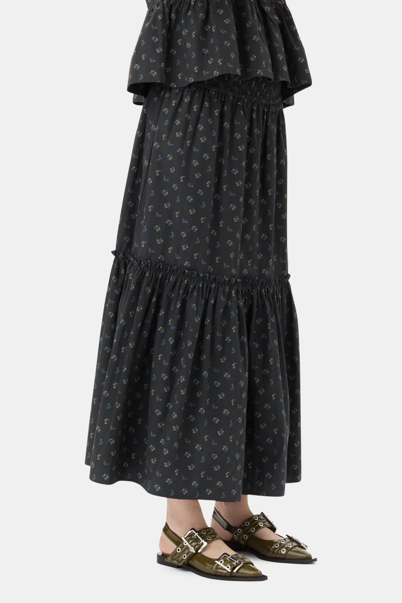 Feminine Buckle Ballerina Naplack | Military Olive - Image 4