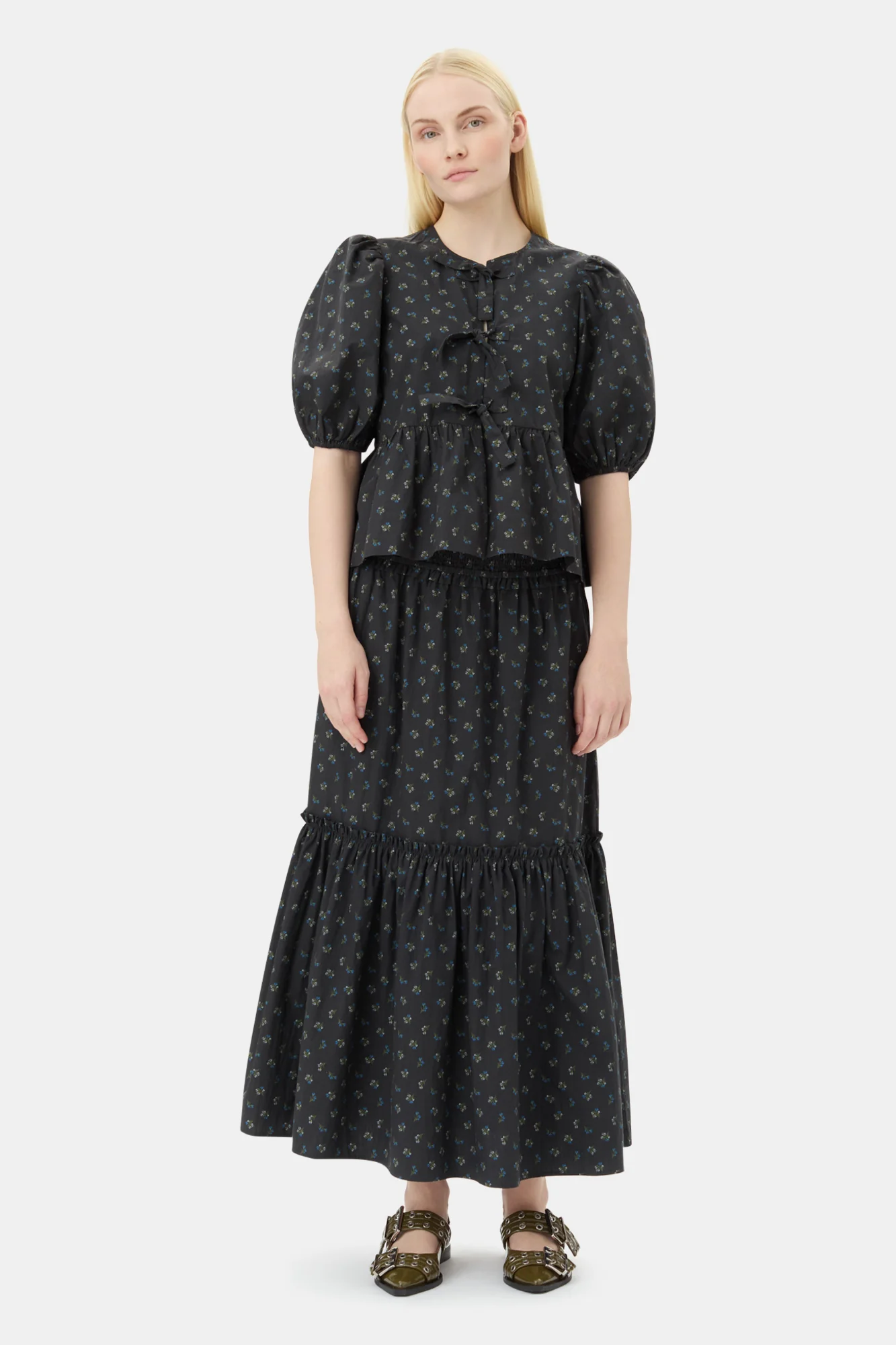 Feminine Buckle Ballerina Naplack | Military Olive - Image 5