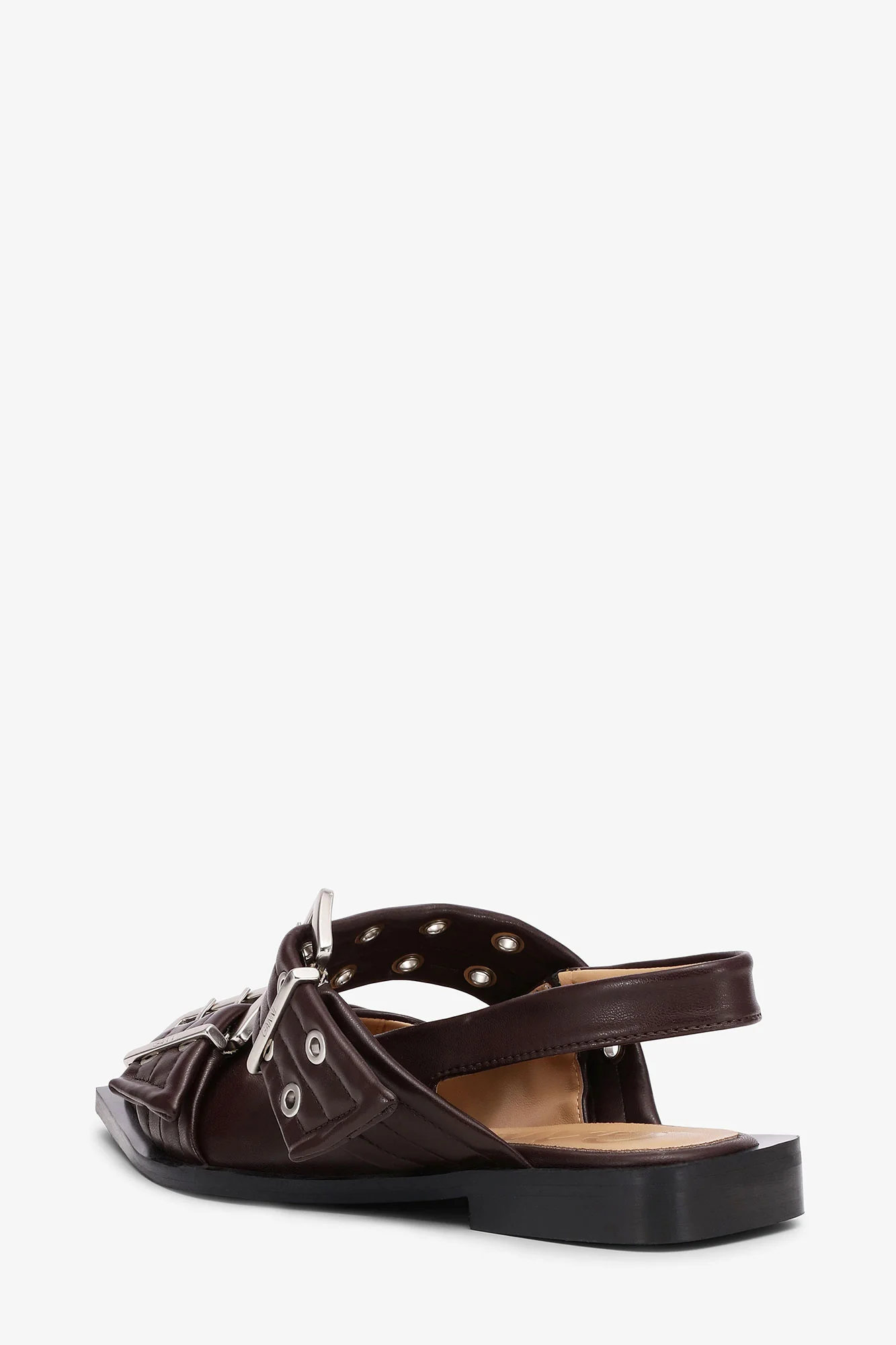 Feminine Buckle Ballerinas | Chocolate Fondant - Image 3
