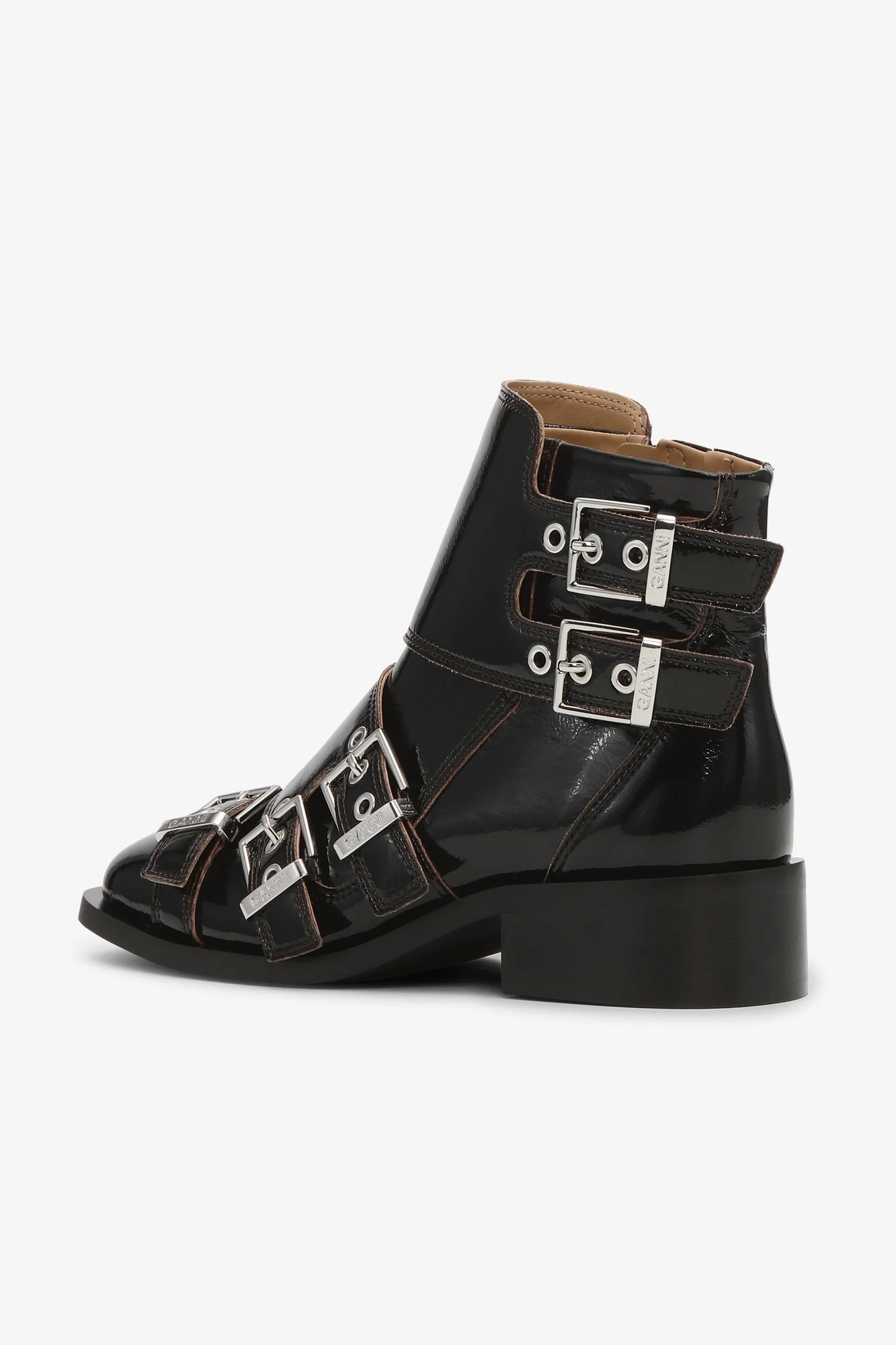 Feminine Buckle Boot Naplack | Black - Image 3