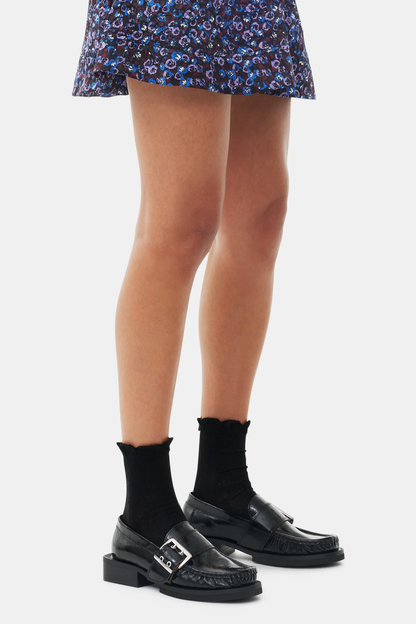 Feminine Buckle Loafers | Black - Image 3