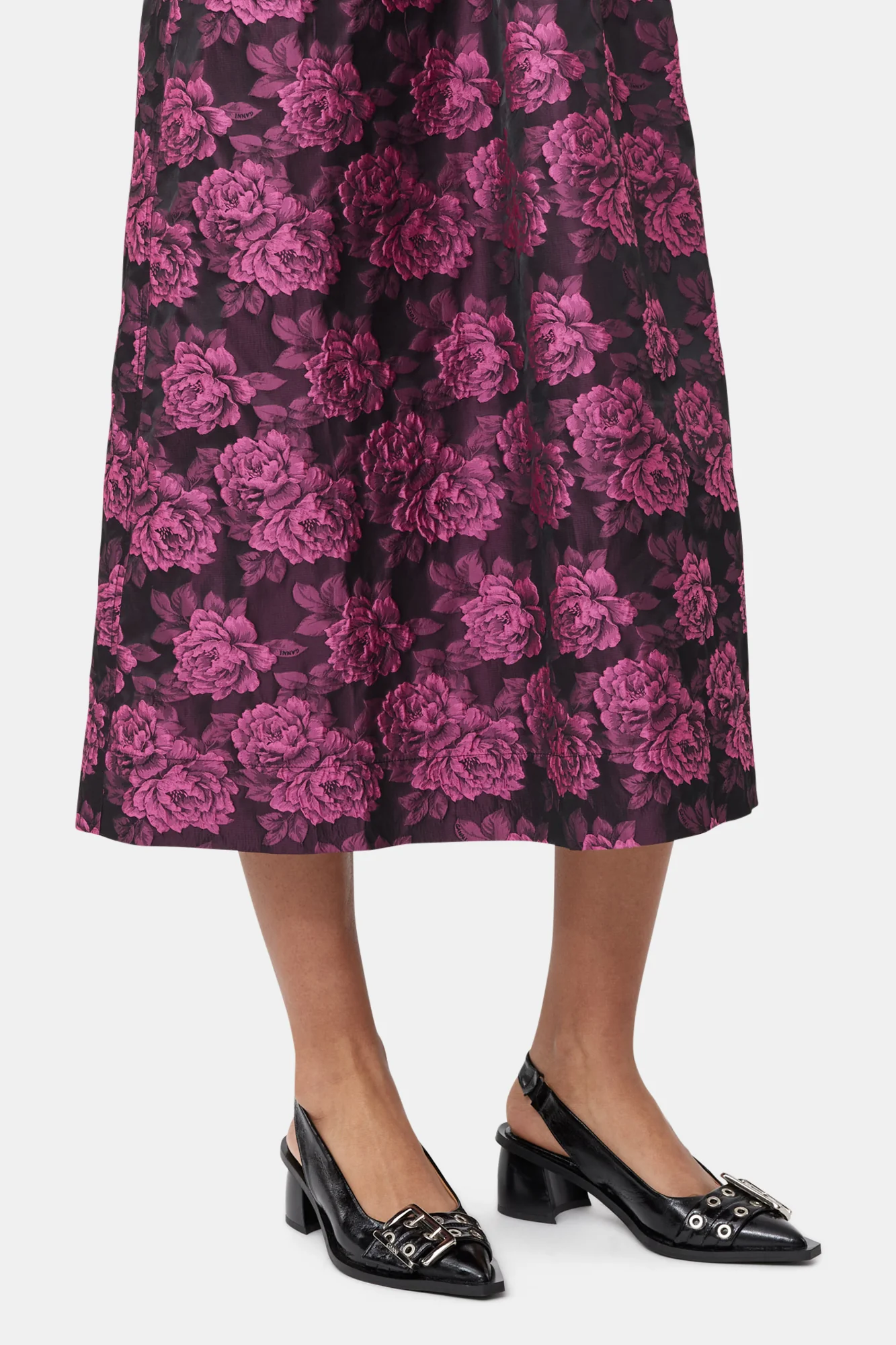Feminine Buckle Slingback Pumps | Black - Image 5