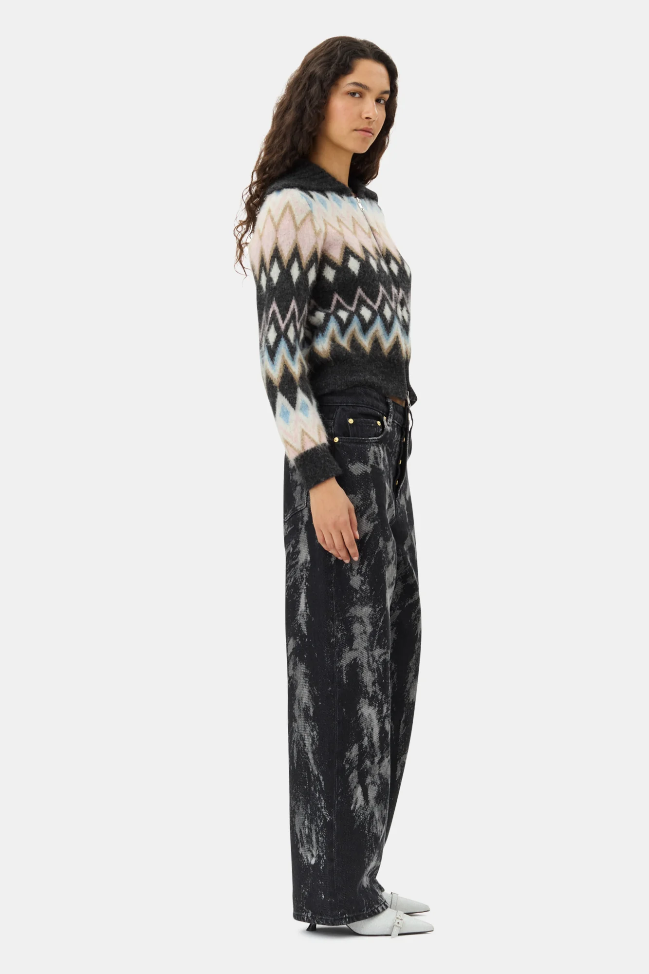 Fine Brushed Alpaca Cardigan | Black - Image 5