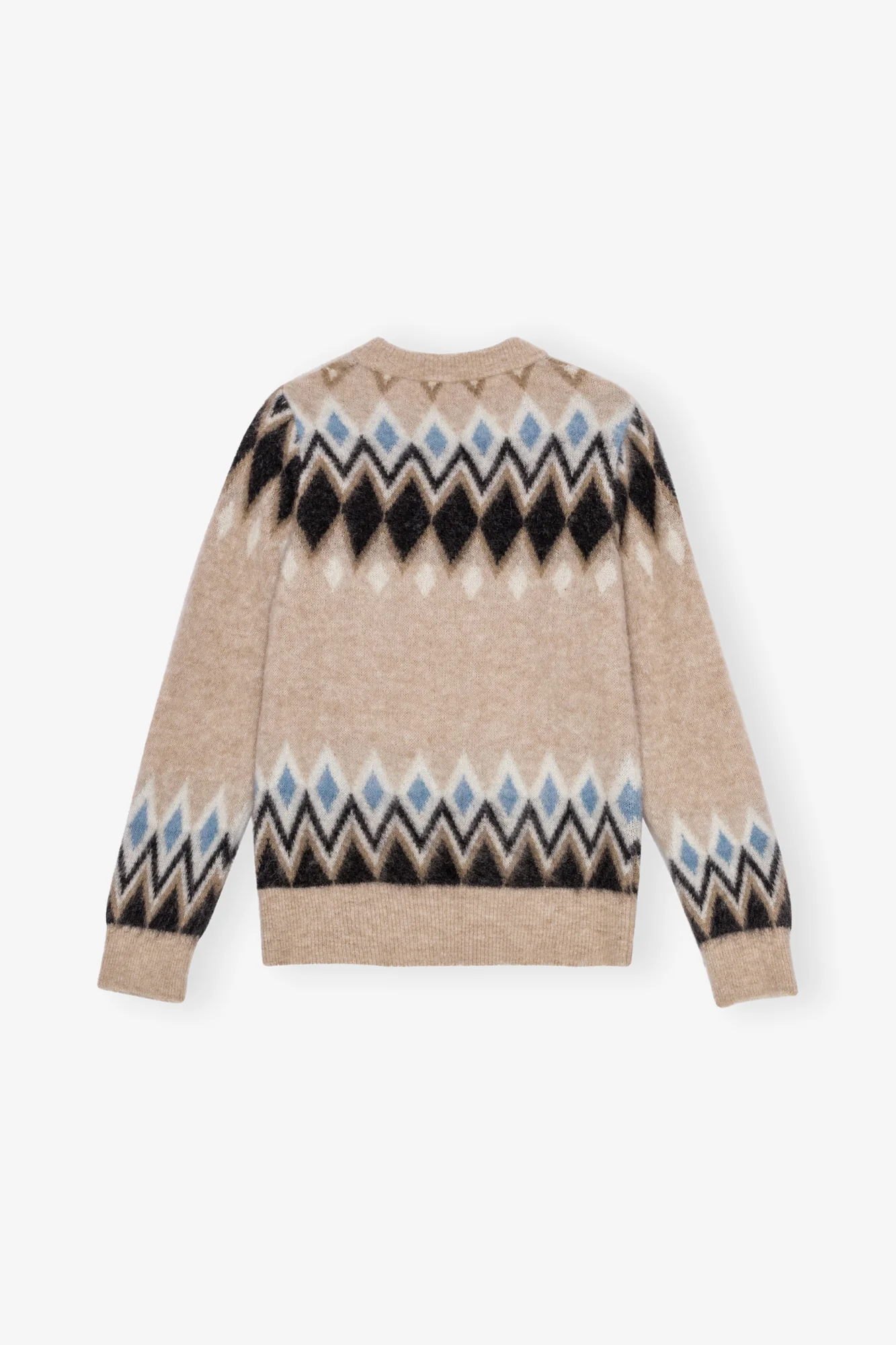 Fine Brushed Alpaca O-neck | Latte - Image 2