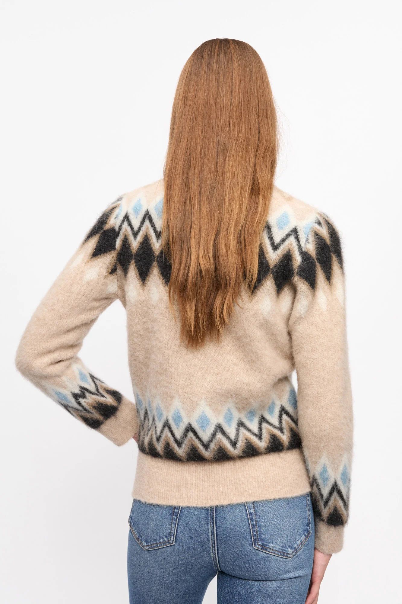 Fine Brushed Alpaca O-neck | Latte - Image 4