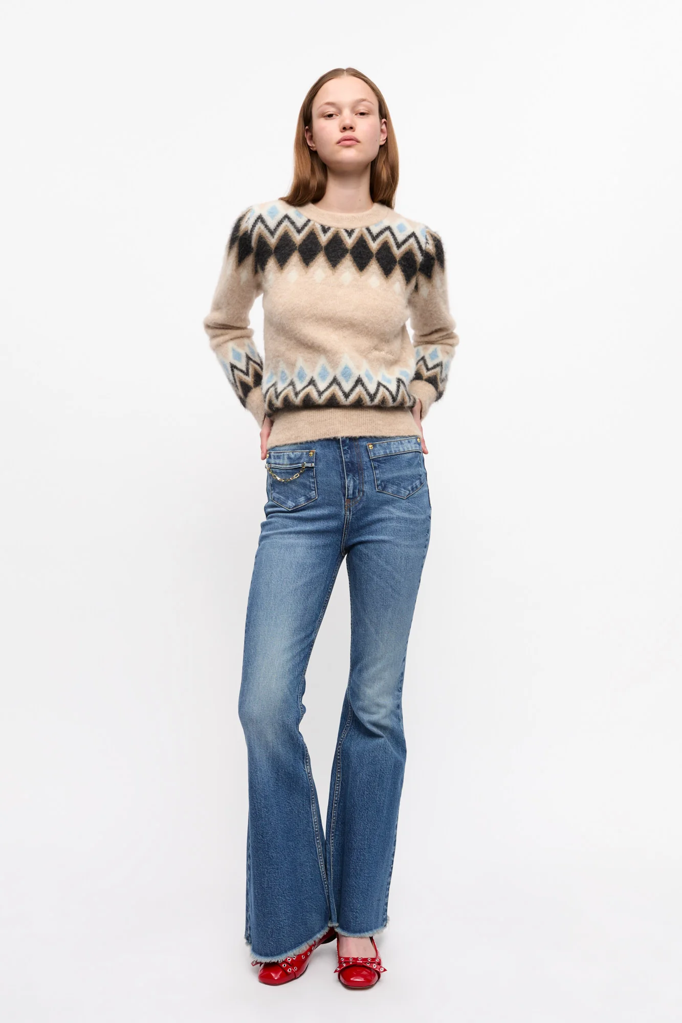 Fine Brushed Alpaca O-neck | Latte - Image 5